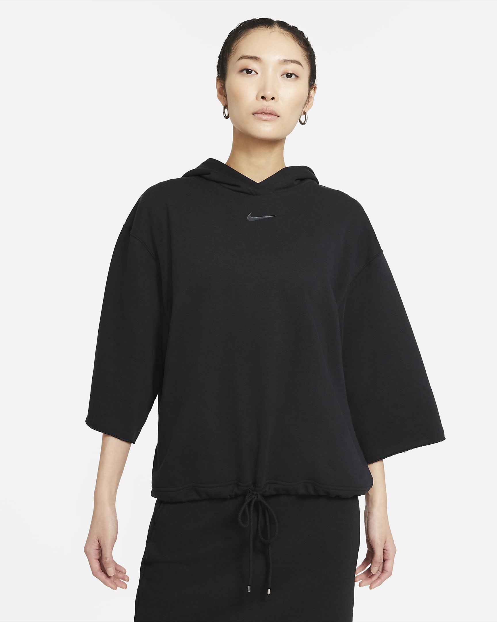 SWEATSHIRT NIKE W NSW ICN CLSH SS HOODIE FT (CZ9332-010)