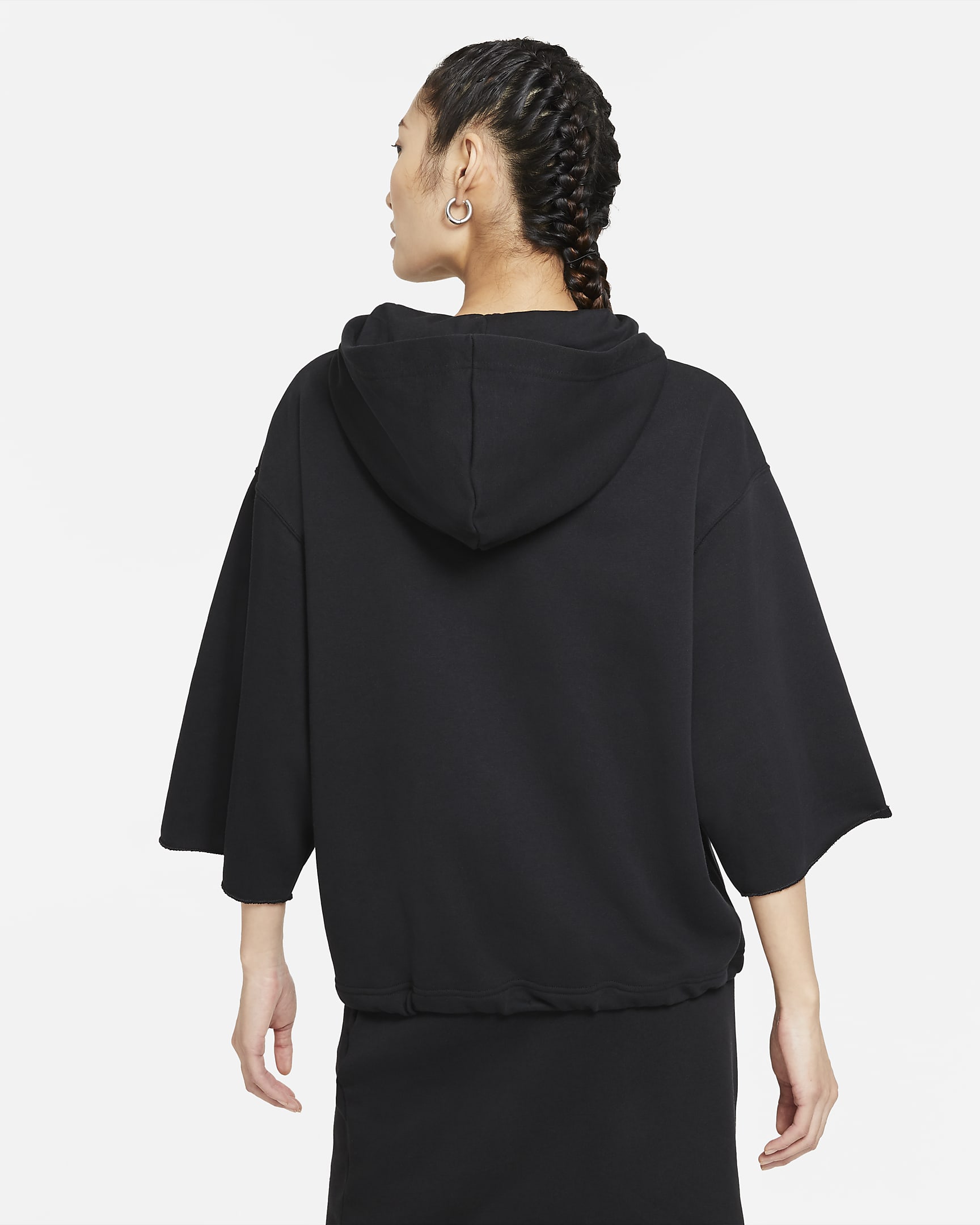 SWEATSHIRT NIKE W NSW ICN CLSH SS HOODIE FT (CZ9332-010)