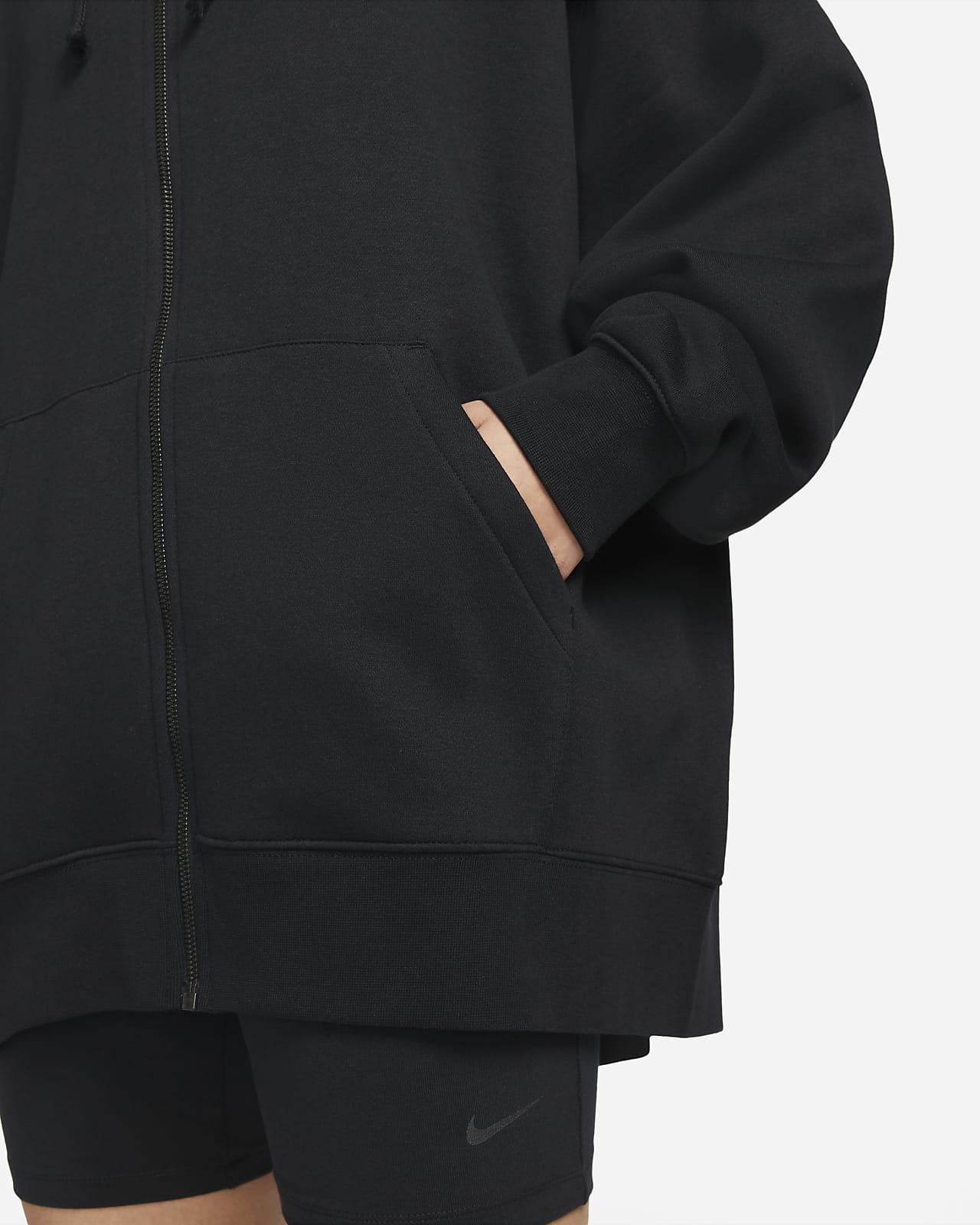 SWEATSHIRT NIKE W NSW JRSY OS PO HOODIE (DD5634-010)