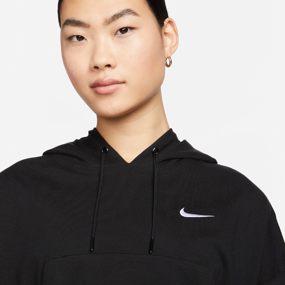 SWEATSHIRT NIKE W NSW JRSY OS PO HOODIE (DM6417-010)