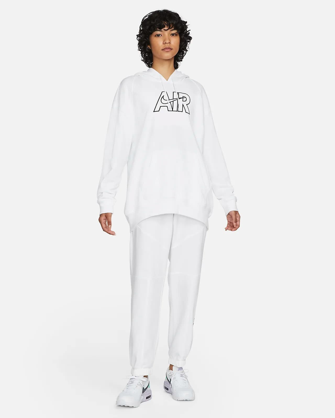 SWEATSHIRT NIKE W NSW AIR FLC HOODIE (DM6059-100)