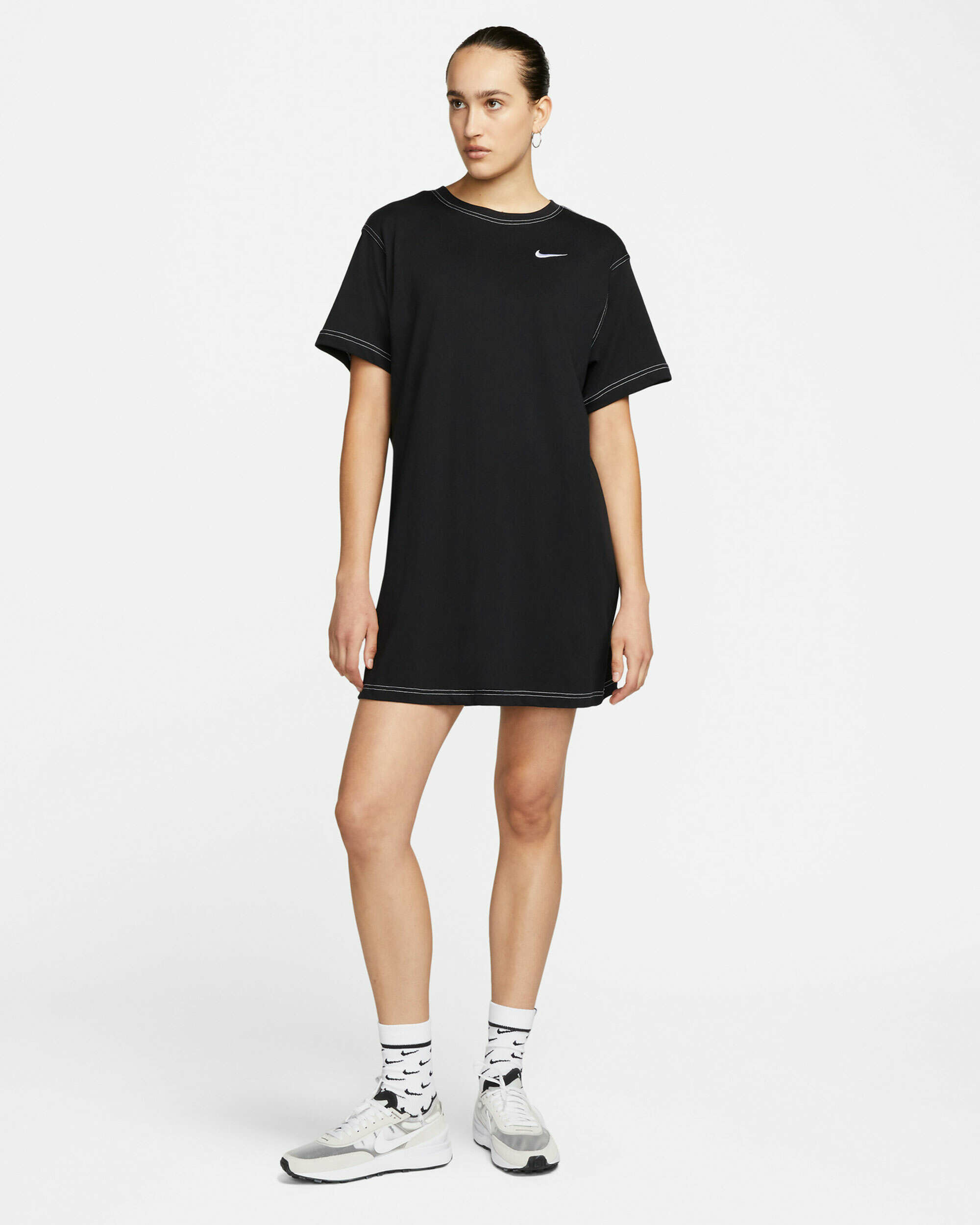 DRESS NIKE W NSW SWSH SS DRESS (DM6191-010)