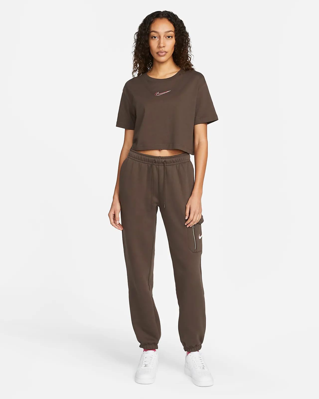 T-SHIRT W NIKE CROP SS TEE PRNT (DO2558-237)