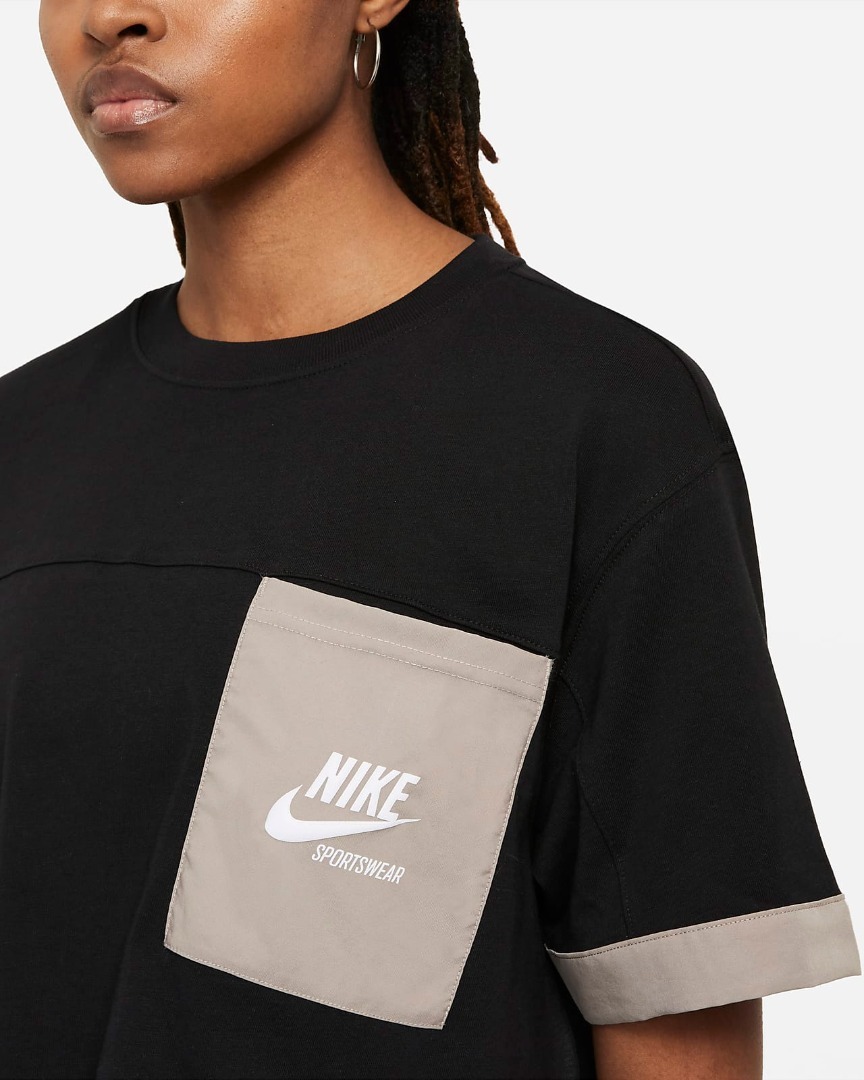 T-SHIRT W NIKE NSW SS TOP HTG (DD5685-010)