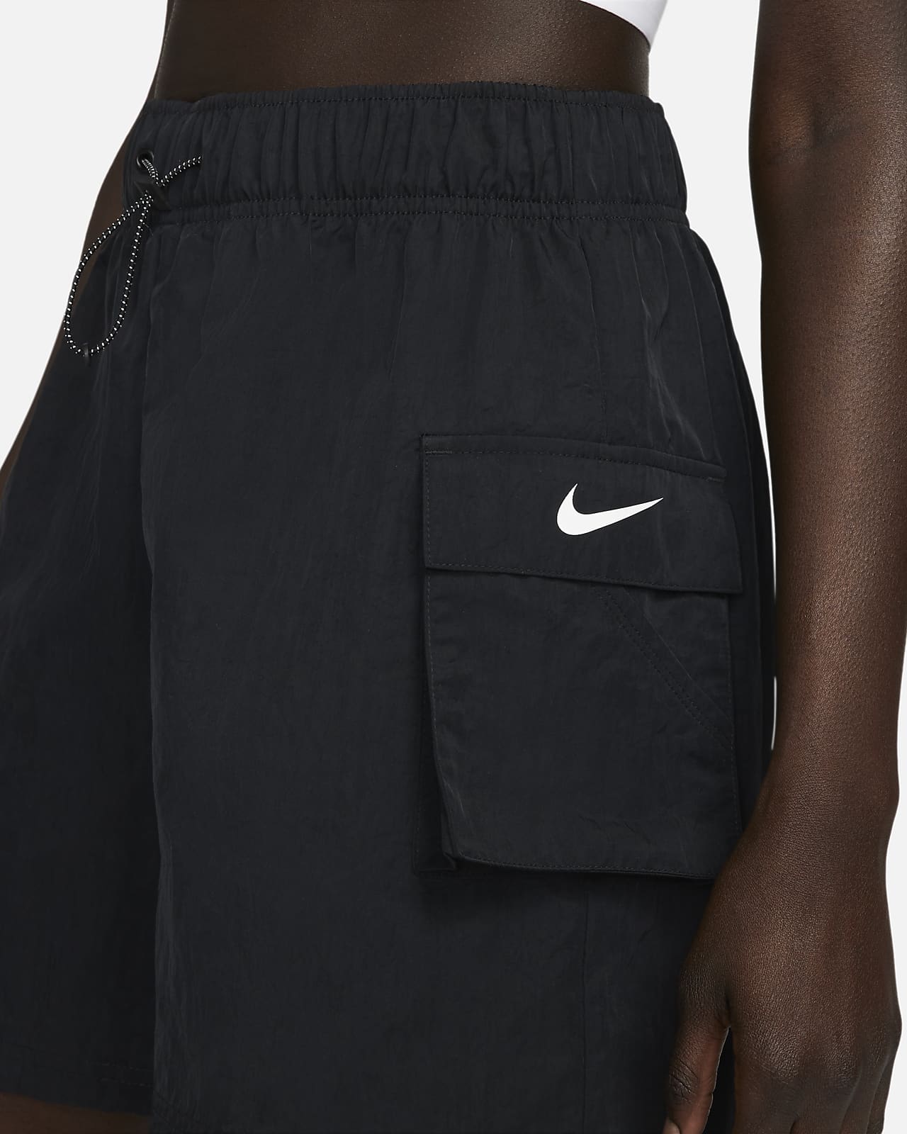 SHORTS NIKE W NSW ESSNTL WVN HR SHORT (DM6247-010)