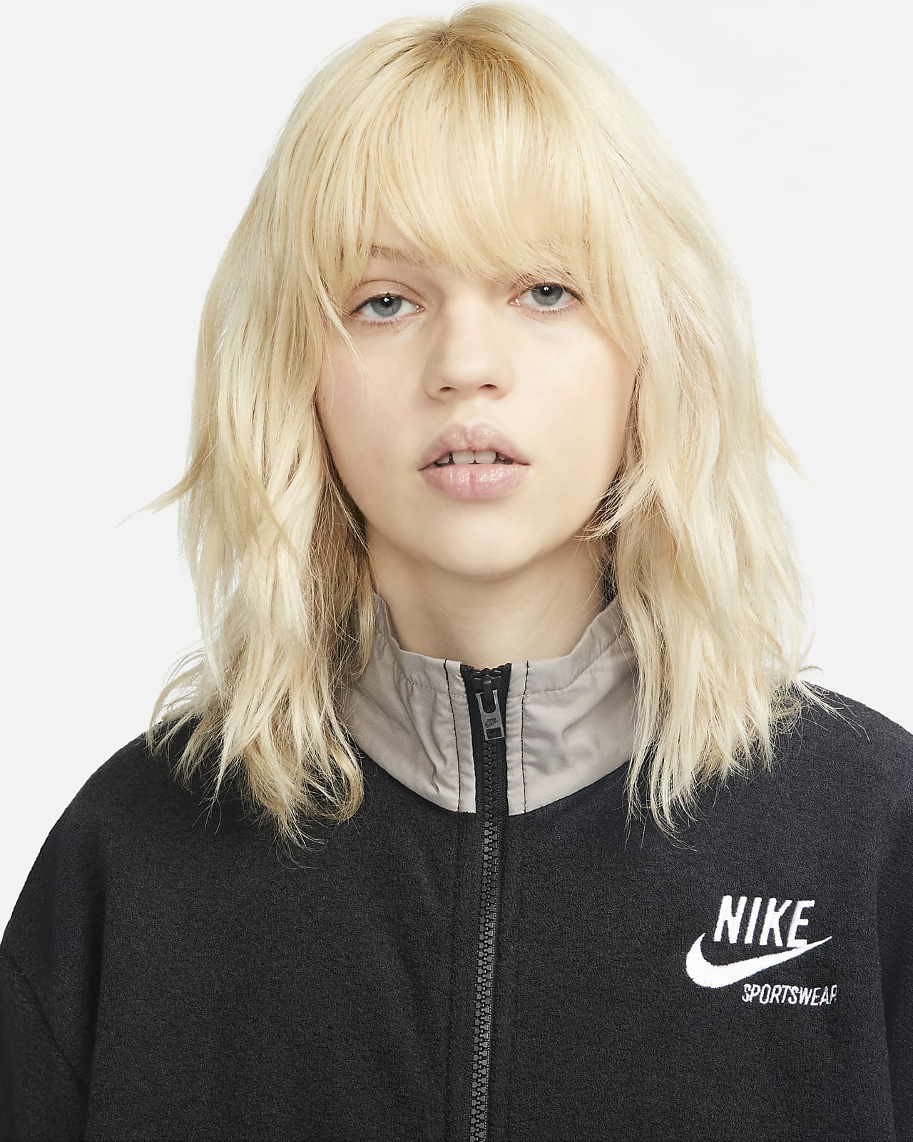 SWEATSHIRT NIKE W NSW PLSH JKT HTG (DD5712-010)