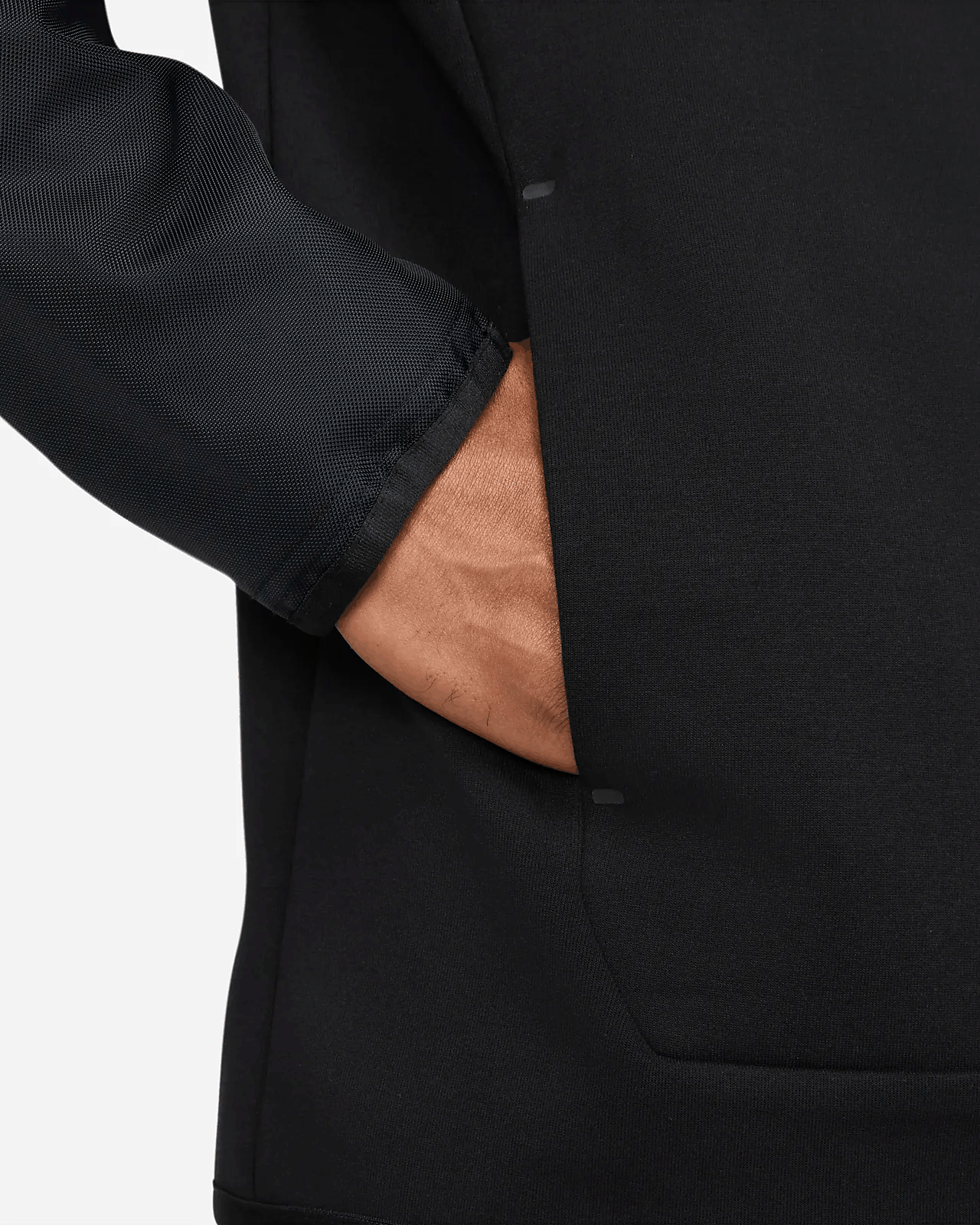 ТОЛСТОВКА NIKE M NK TCH FLC OVERLAY FZ (DR6165-010)