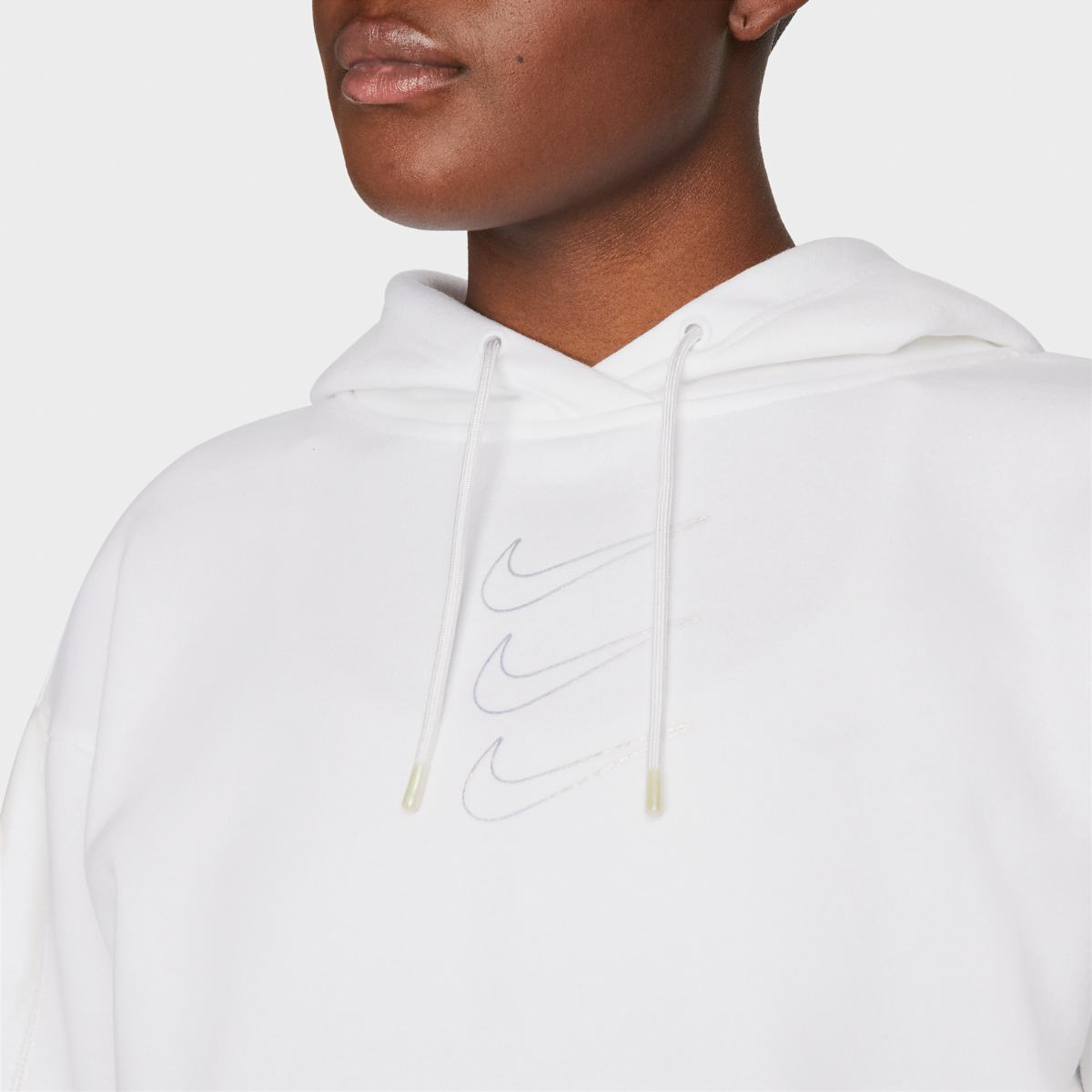 SWEATSHIRT NIKE W NSW FLC GX HOODIE OPAL (DD5133-100)