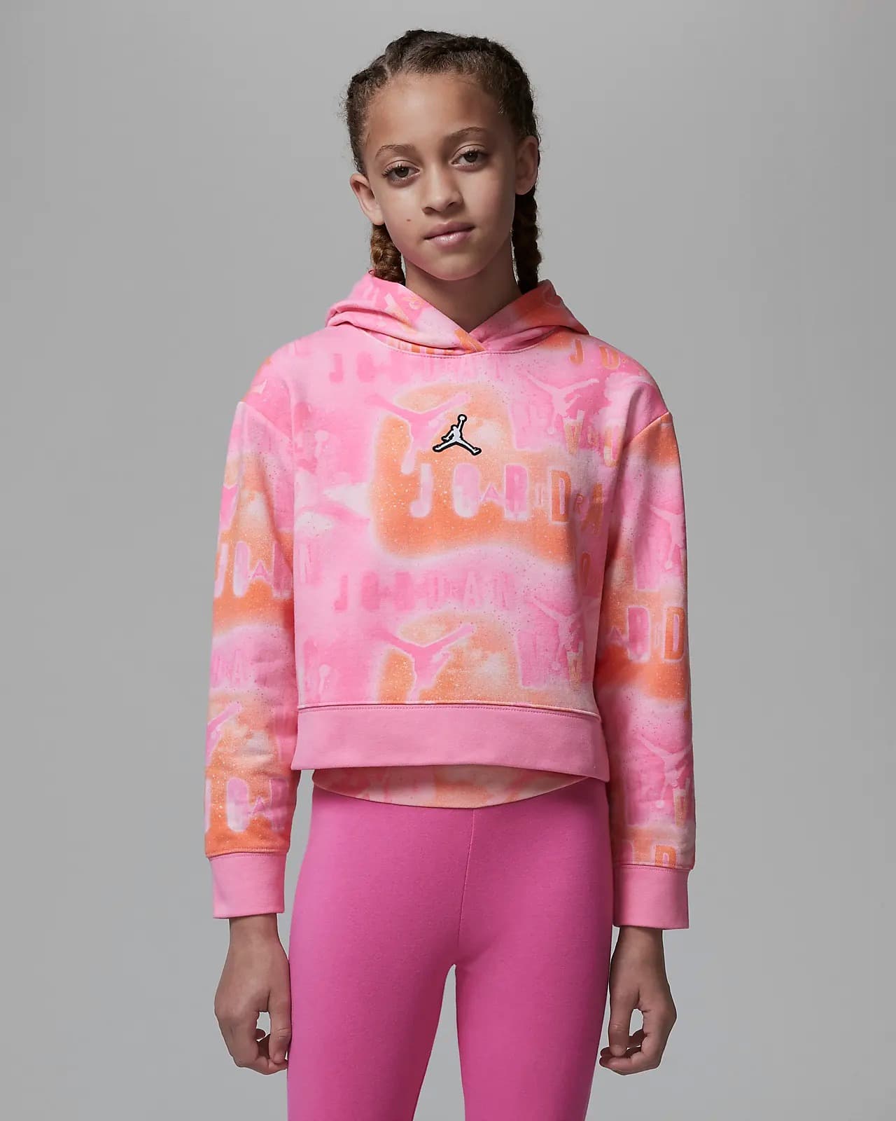 JORDAN JDG ESSENTIALS AOP BOXY PO TEEN HOODIE (45B714-AA7)