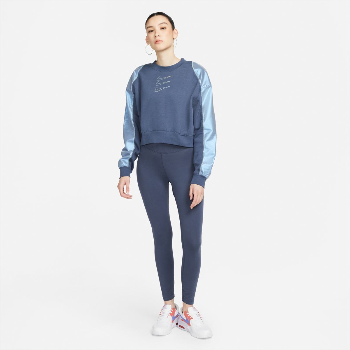 SWEATSHIRT NIKE W NSW FLC GX CREW OPAL (DM7657-437)