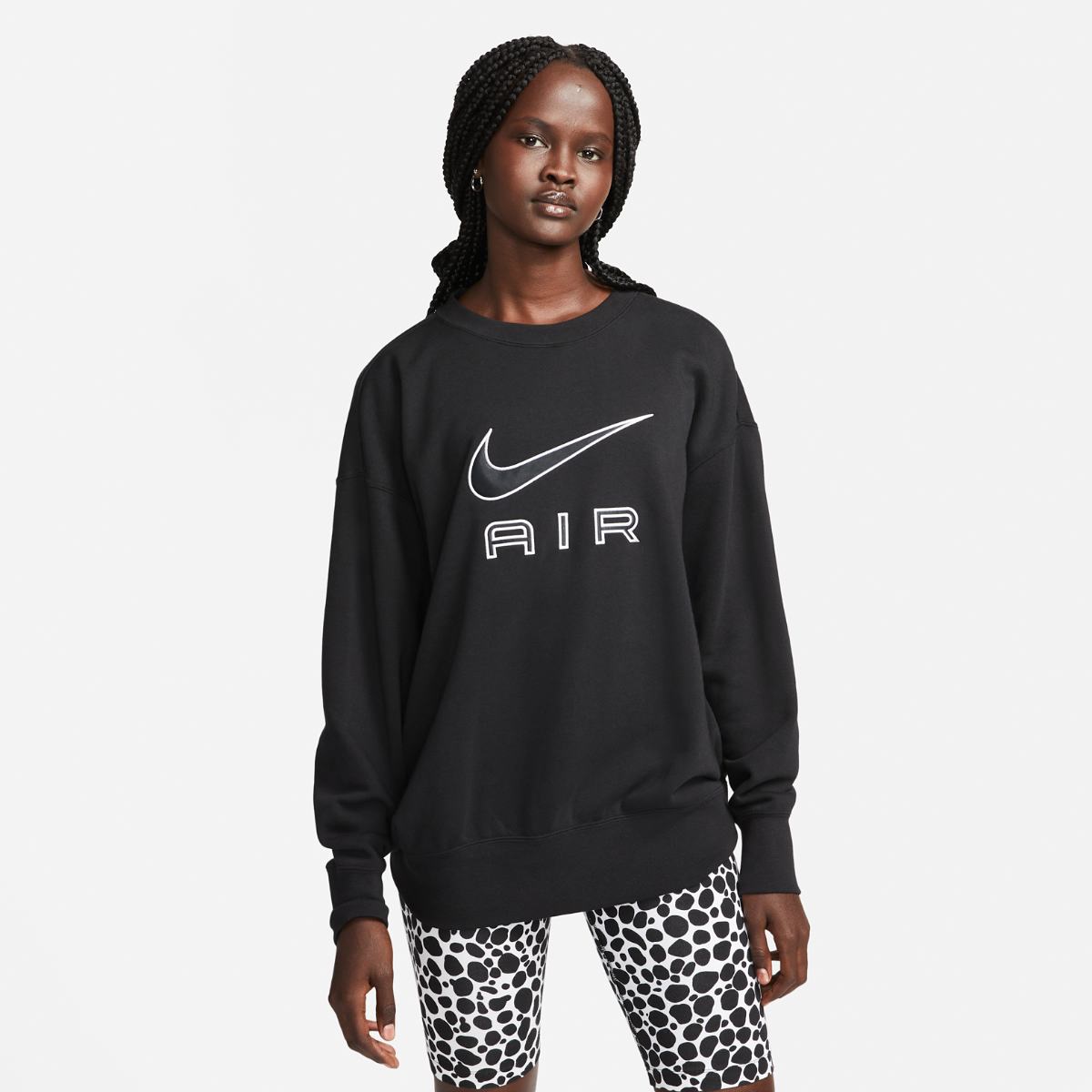 SWEATSHIRT W NIKE NSW AIR FLC CREW (DQ6567-010)