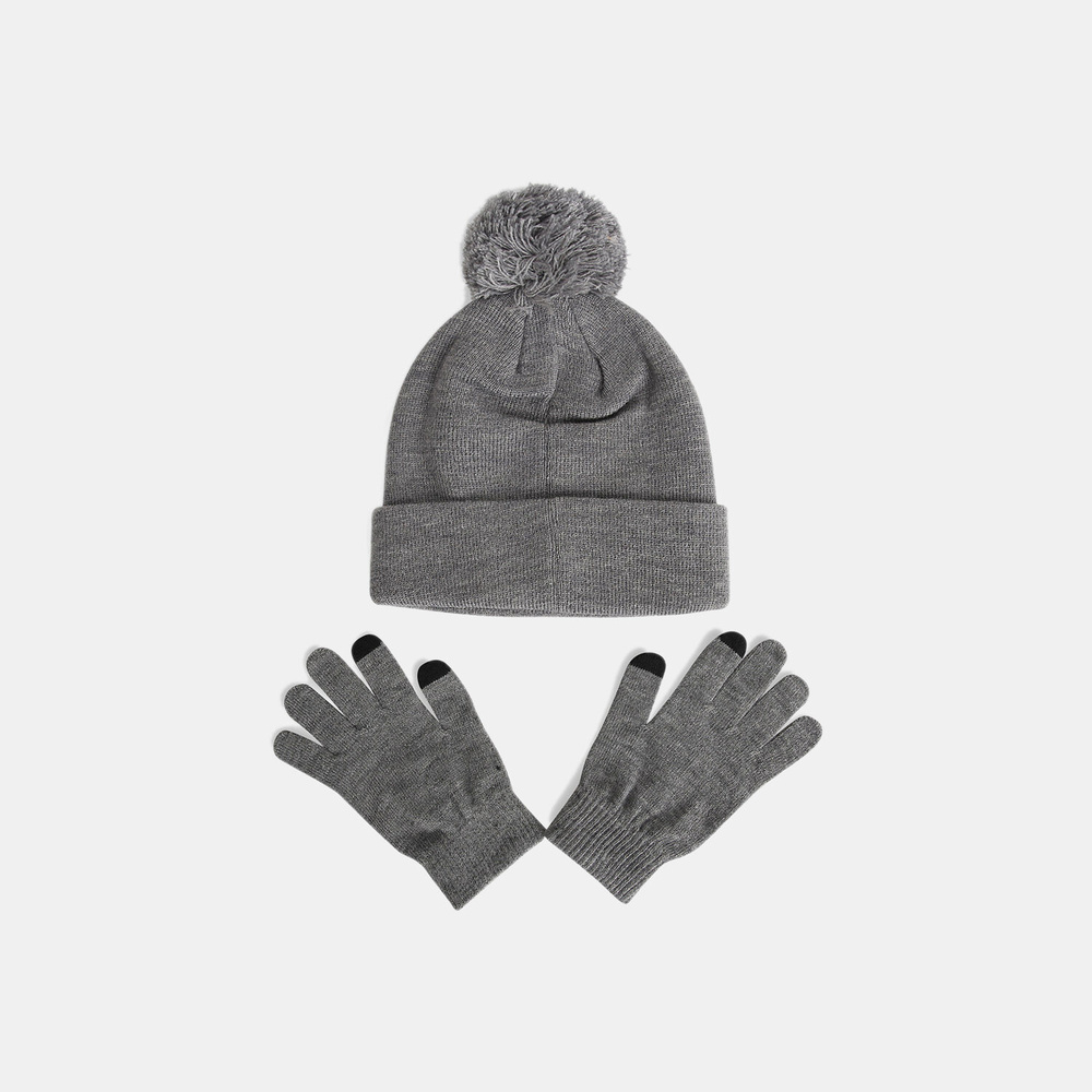 ПОДРОСТКОВИЙ НАБОР: ШАПКА / ПЕРЧАТКИ JORDAN HBR POM BEANIE SET (9A0576-GEH)