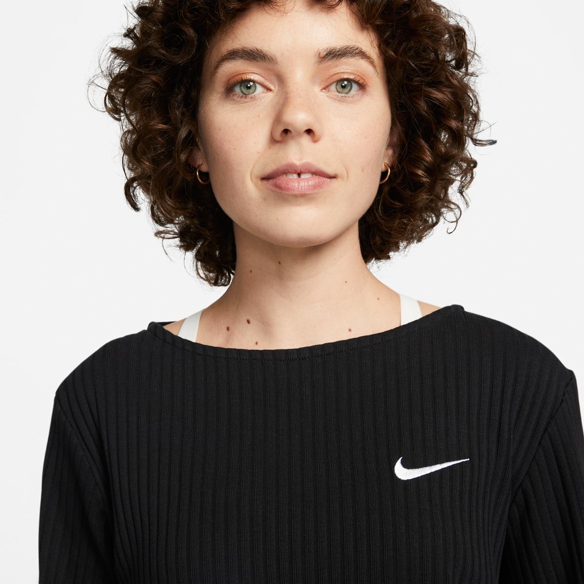 ФУТБОЛКА С ДЛИННЫМ РУКАВОМ NIKE W NSW RIB JRSY LS TOP (DV7866-010)