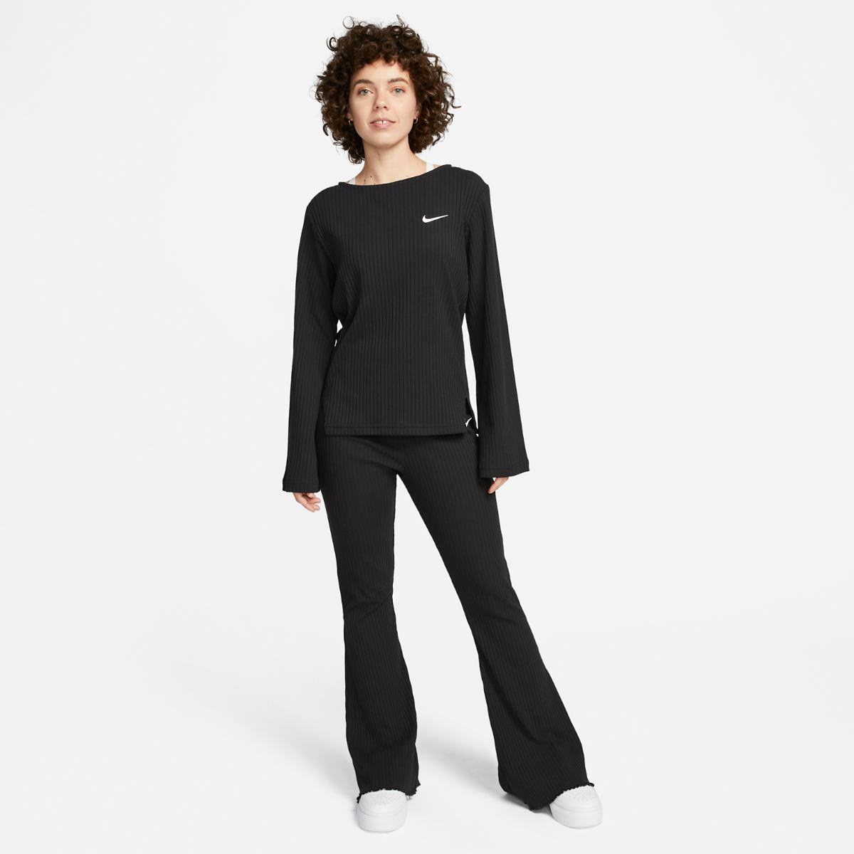 ФУТБОЛКА С ДЛИННЫМ РУКАВОМ NIKE W NSW RIB JRSY LS TOP (DV7866-010)