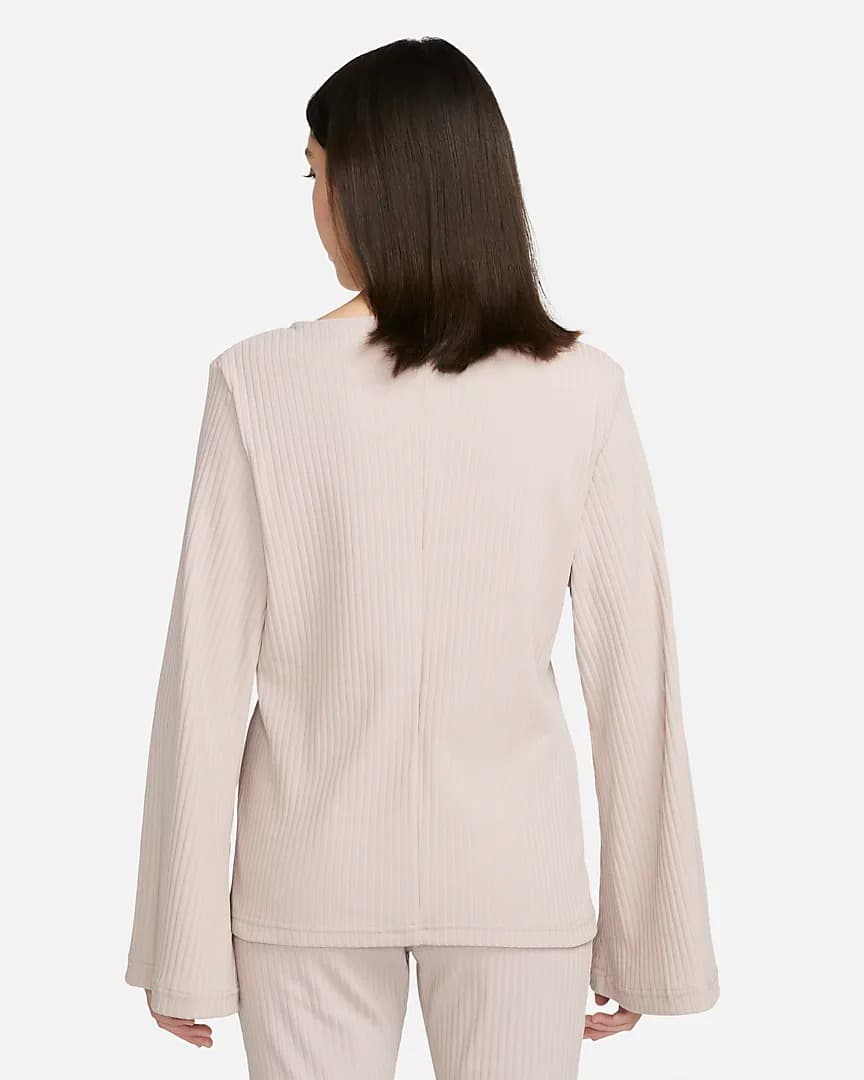 ФУТБОЛКА С ДОВГИМ РУКАВОМ NIKE W NSW RIB JRSY LS TOP (DV7866-272)