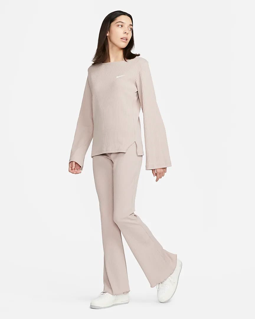 ФУТБОЛКА С ДЛИННЫМ РУКАВОМ NIKE W NSW RIB JRSY LS TOP (DV7866-272)
