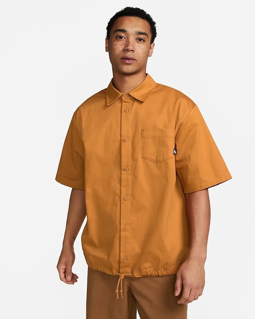 СОРОЧКА NIKE M NK CLUB BTN DWN WVN SS TOP (DX0898-754)