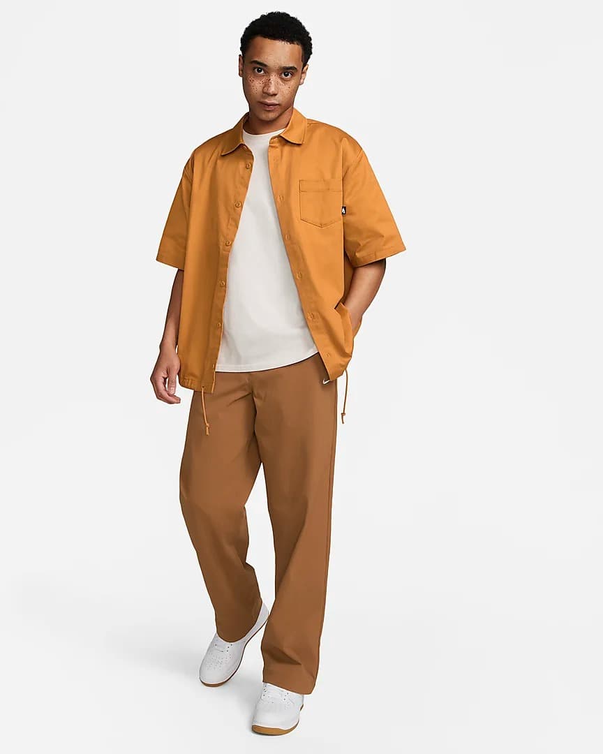 СОРОЧКА NIKE M NK CLUB BTN DWN WVN SS TOP (DX0898-754)