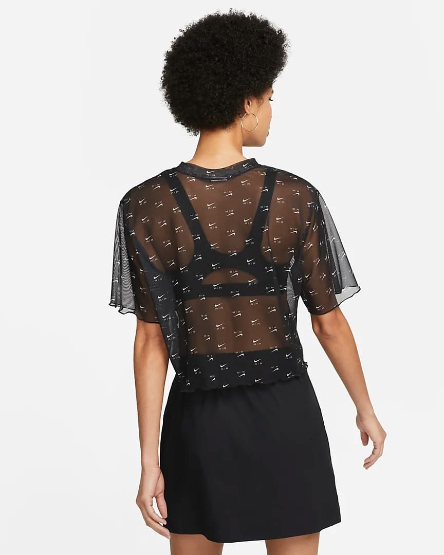 ФУТБОЛКА NIKE W NSW AIR AOP MESH SS CROP TOP (DV8245-010)