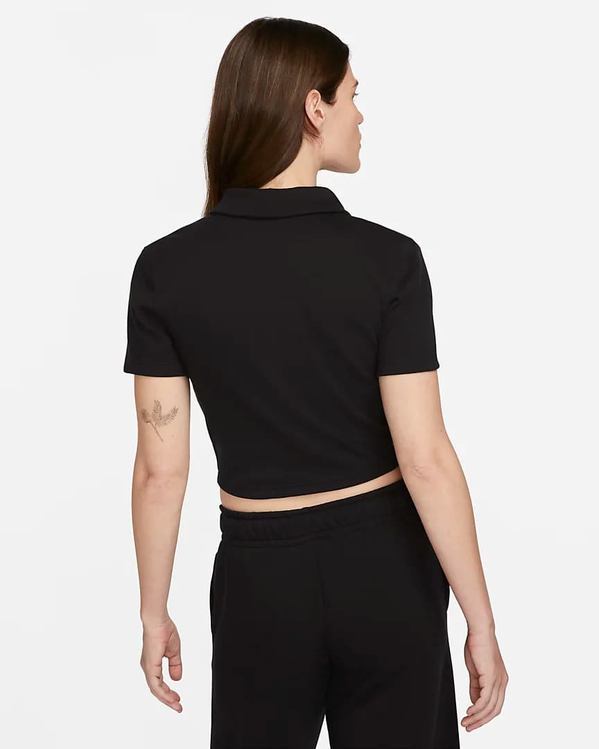 ФУТБОЛКА NIKE W NSW ESSNTL SS POLO CRP TOP (DV7884-010)