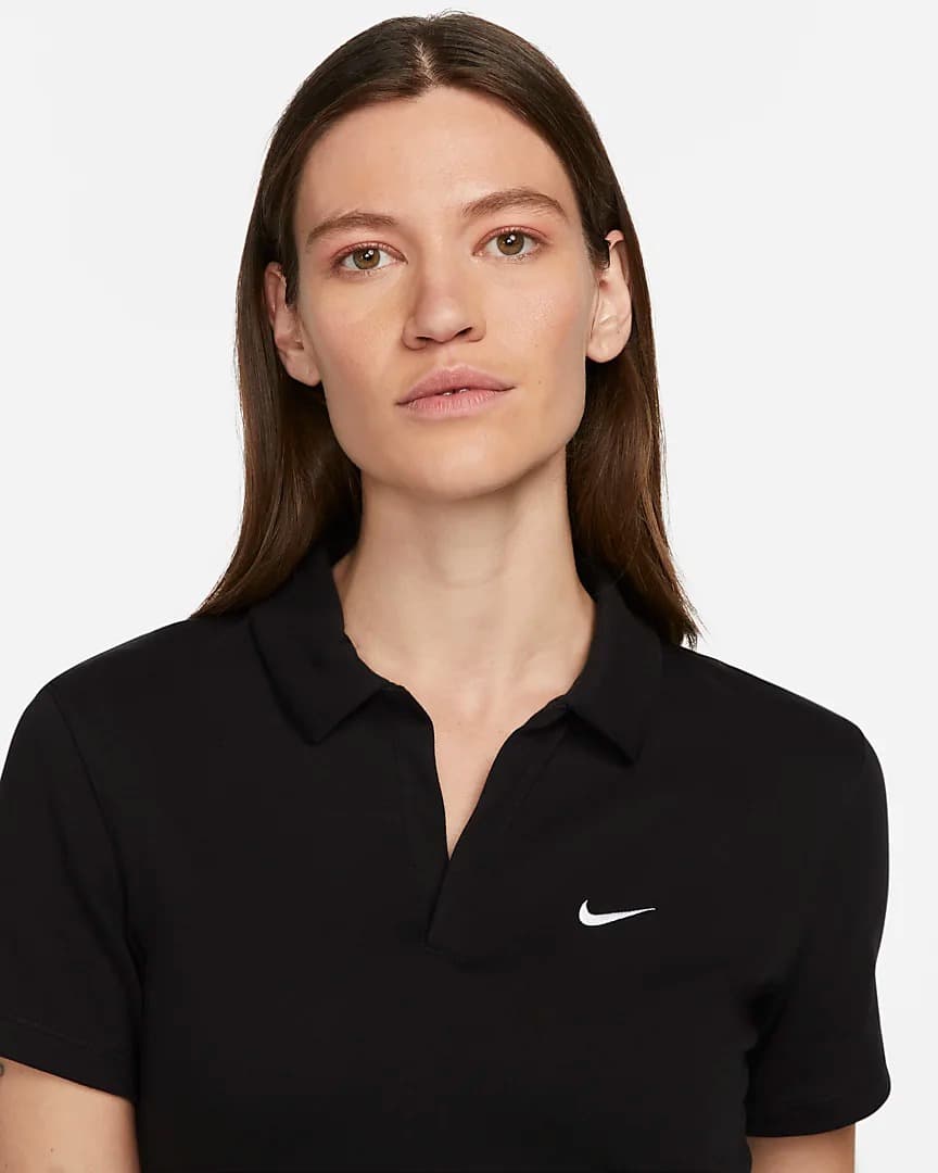 ФУТБОЛКА NIKE W NSW ESSNTL SS POLO CRP TOP (DV7884-010)