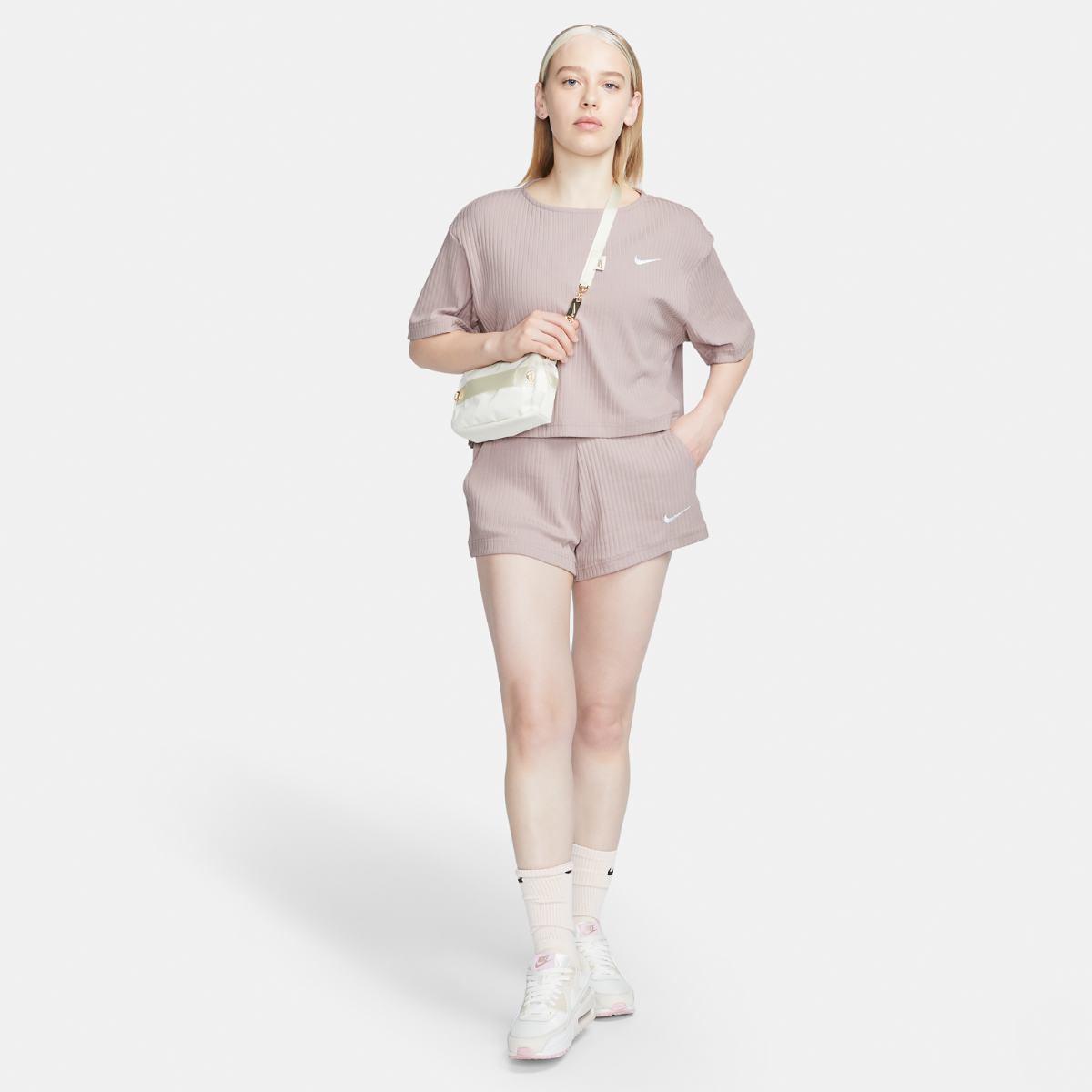 T-SHIRT NIKE W NSW RIB JRSY SS TOP (DV7870-272)