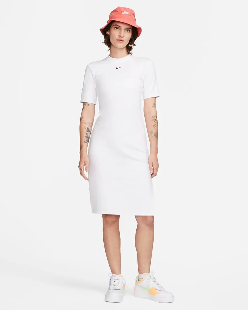 DRESS NIKE W NSW ESSNTL MIDI DRESS (DV7878-100)