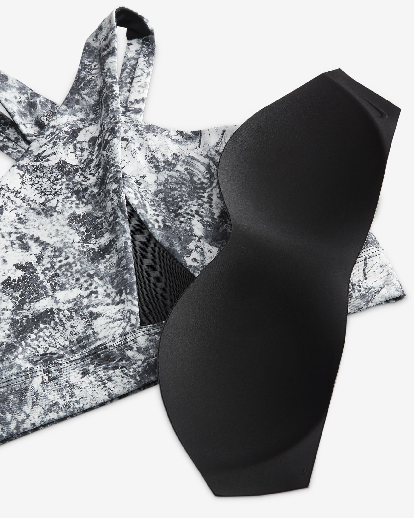 TOP SPORTS W NIKE NK DF SWSH WRAP BRA AOP (DX1778-010)