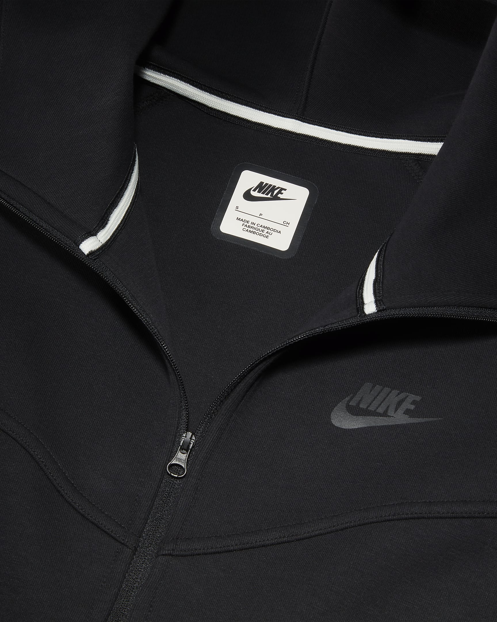 WOMEN'S SWEATSHIRT NIKE NSW TCH FLC WR FZ HDY (FB8338-010)