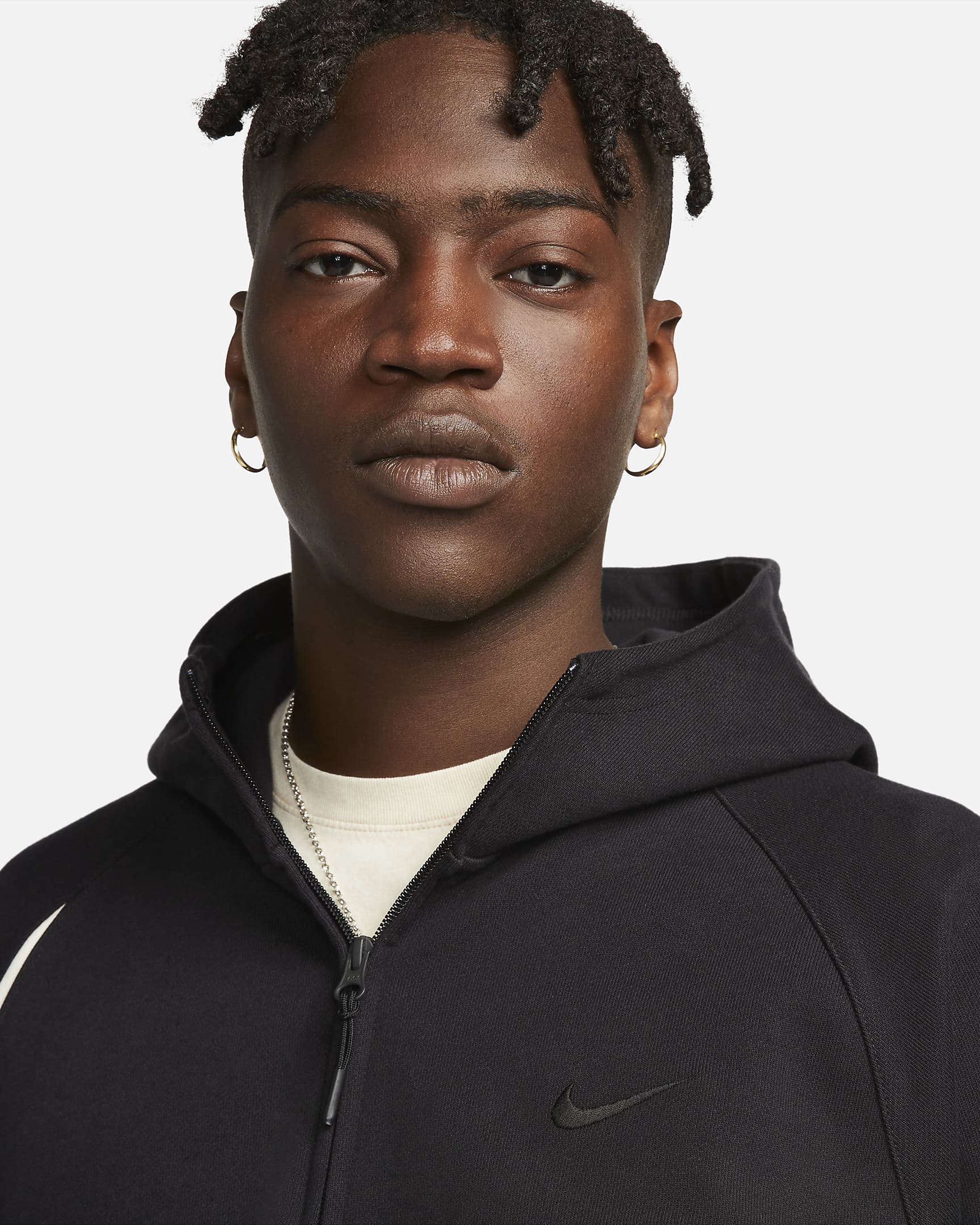 ТОЛСТОВКА NIKE M NK SWOOSH FLC HZ HOODIE (DX0566-013)