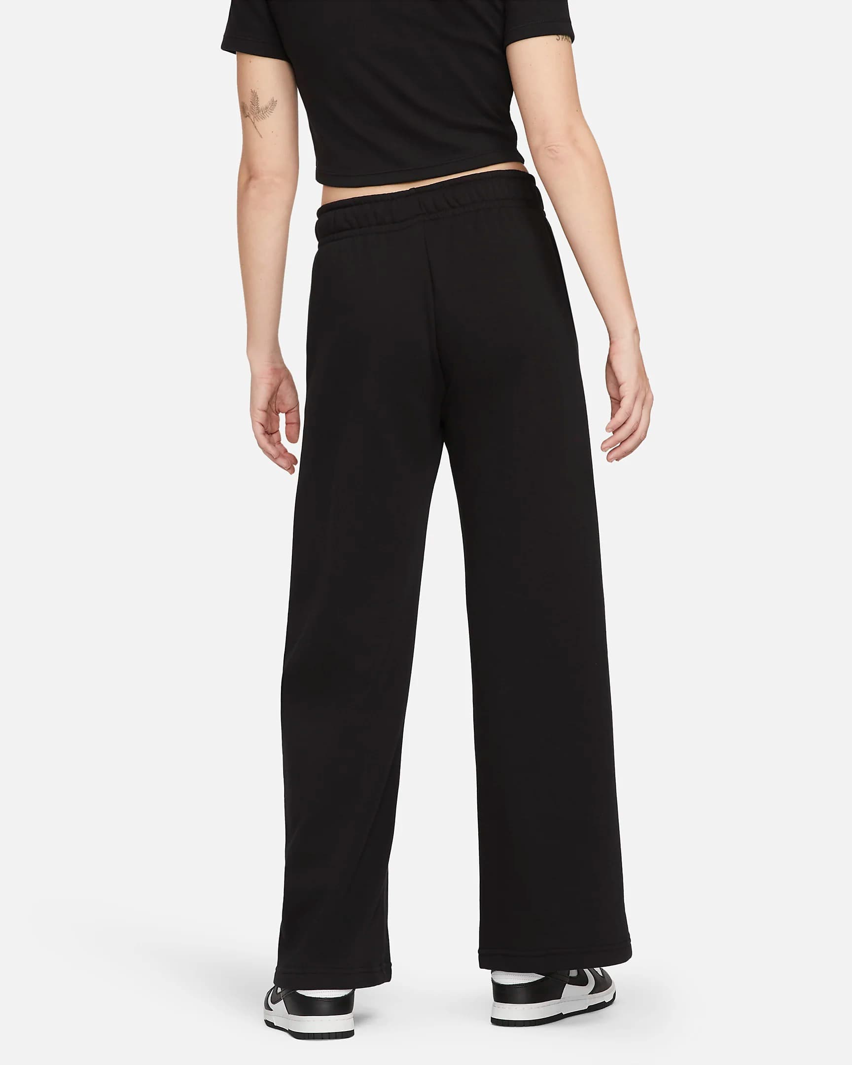 WMNS NIKE NSW CLUB FLC MR PANT WIDE PANTS (FB2727-010)