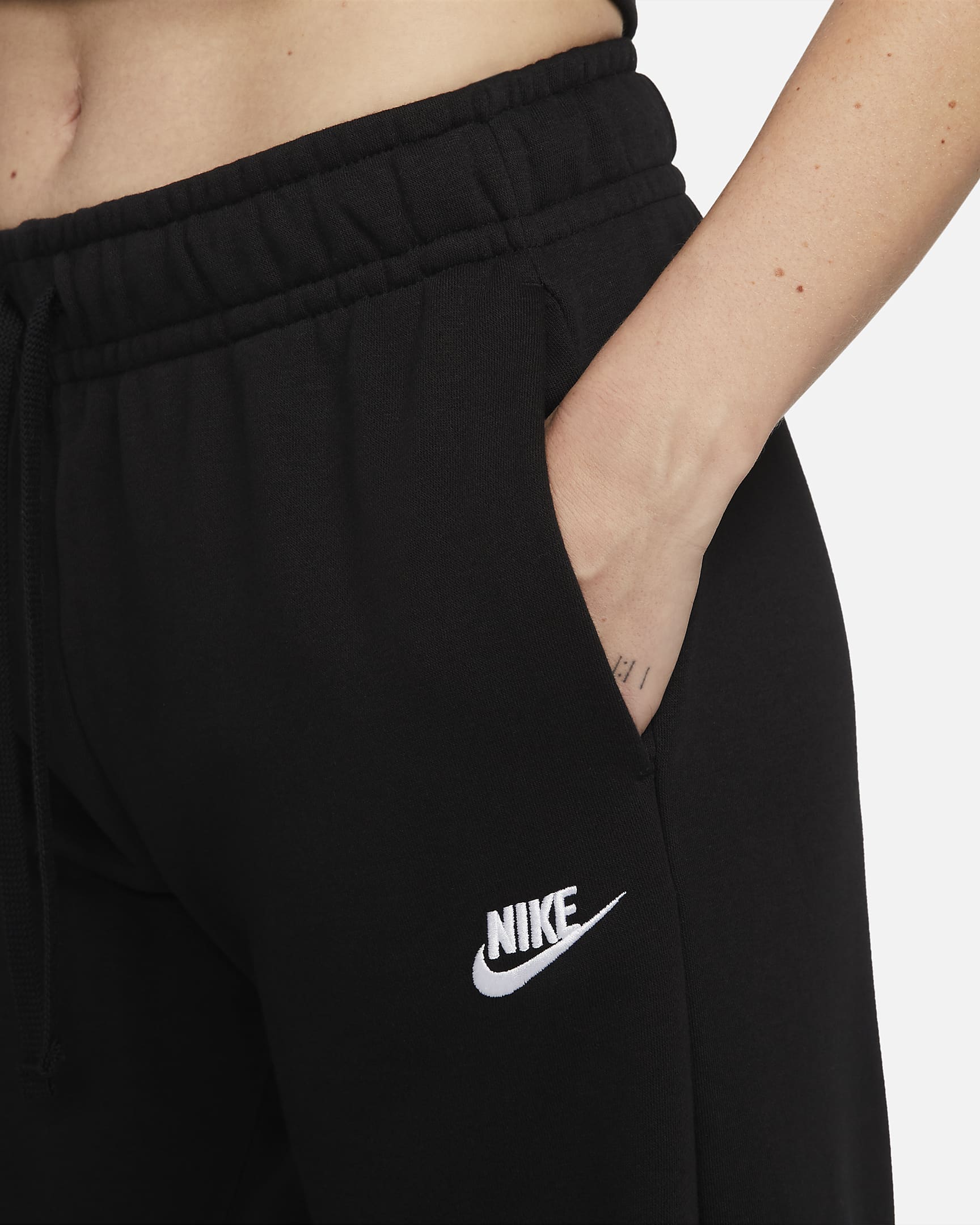 WMNS NIKE NSW CLUB FLC MR PANT WIDE PANTS (FB2727-010)