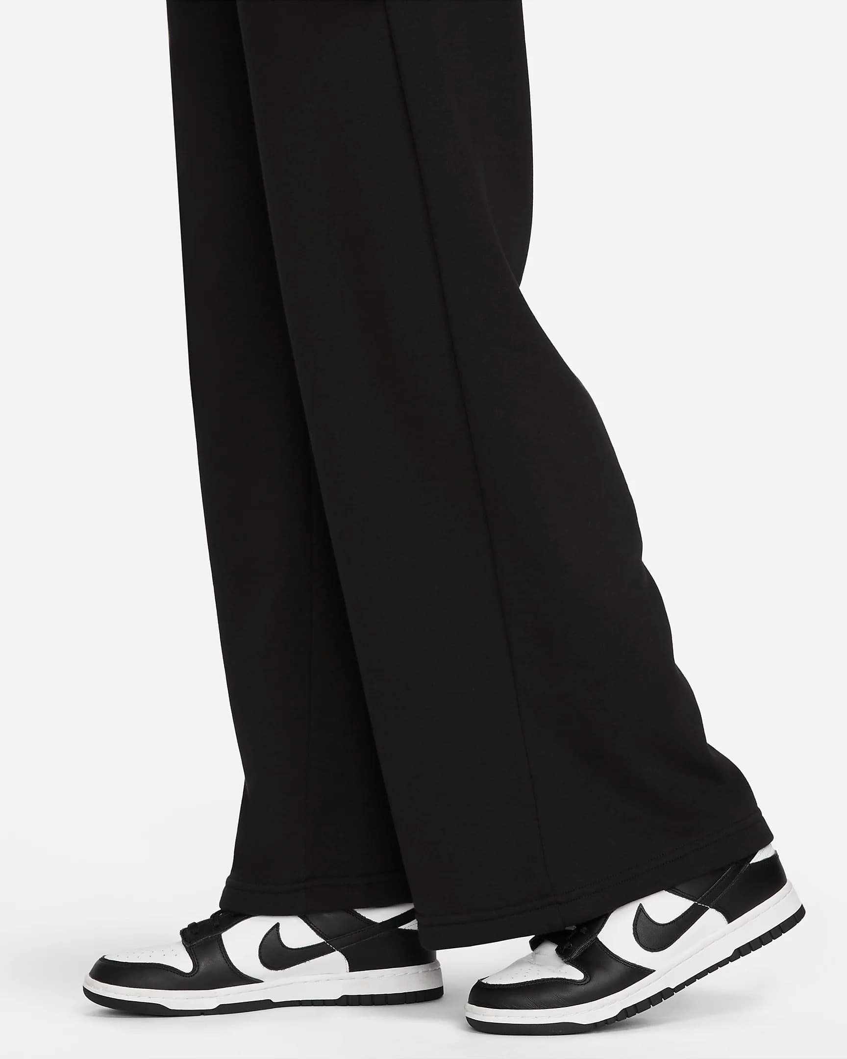 WMNS NIKE NSW CLUB FLC MR PANT WIDE PANTS (FB2727-010)