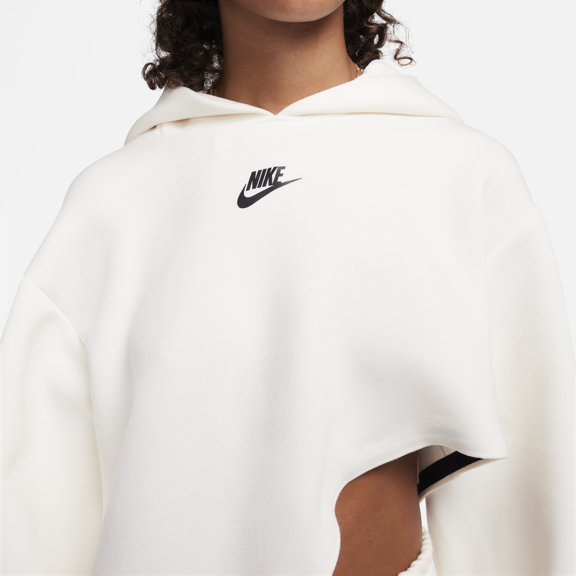 SWEATSHIRT W NIKE NSW TCH FLC OS ASYM HDY (FN7123-110)