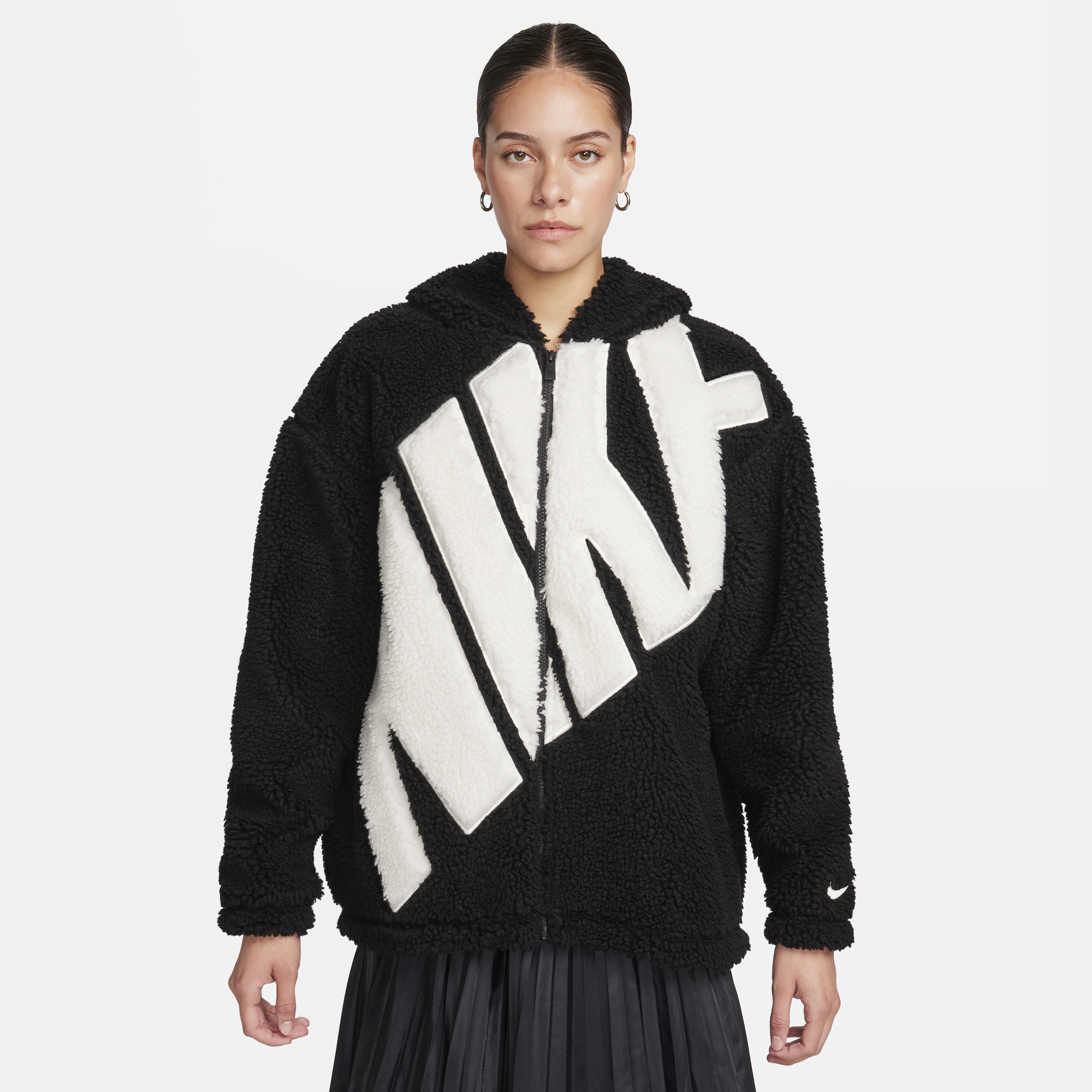 JACKET WMNS NIKE NSW LOGO SHERPA JKT (FB8695-010)
