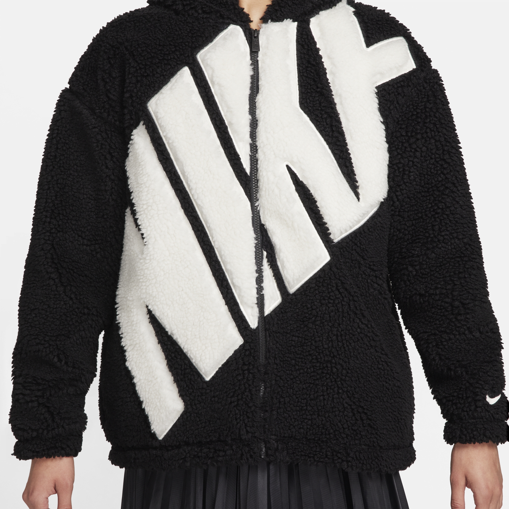 JACKET WMNS NIKE NSW LOGO SHERPA JKT (FB8695-010)