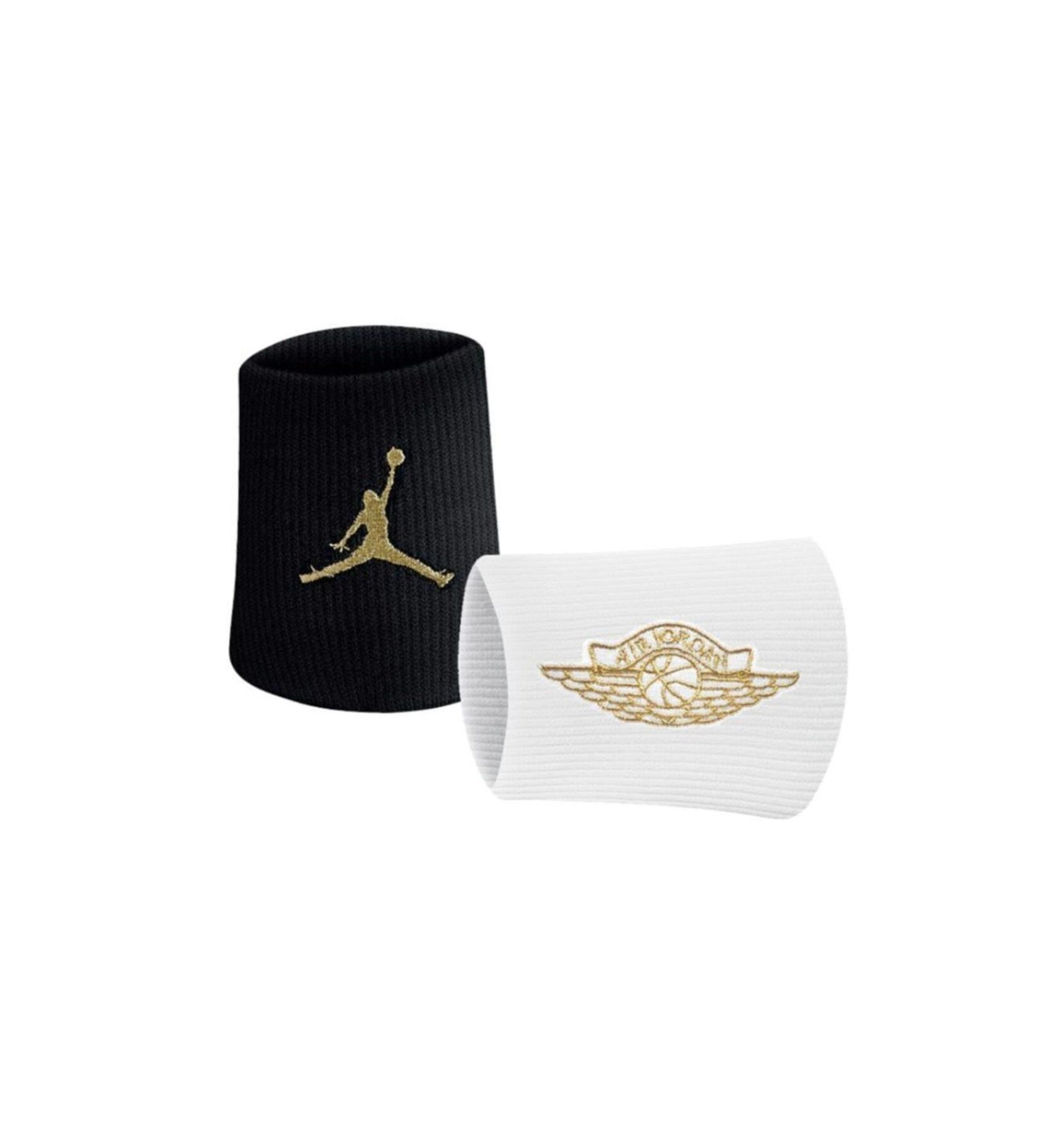 НАПУЛЬСНИКИ JORDAN JUMPMAN WINGS WRISTBANDS 2.0 2PK BLACK/WHITE/METALLIC GOLD OSFM (J.000.3598.092.OS)