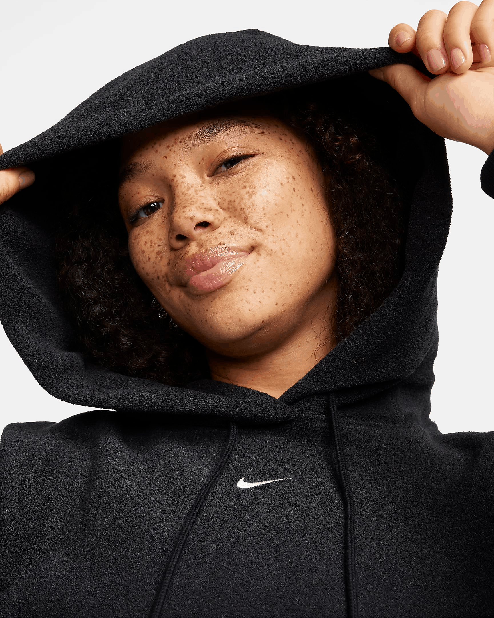 SWEATSHIRT WMNS NIKE NSW PHNX PLSH OS HDY (FN3625-010)
