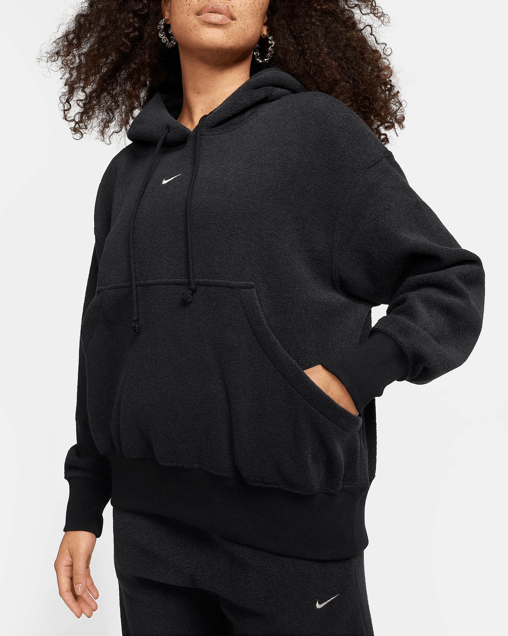 SWEATSHIRT WMNS NIKE NSW PHNX PLSH OS HDY (FN3625-010)
