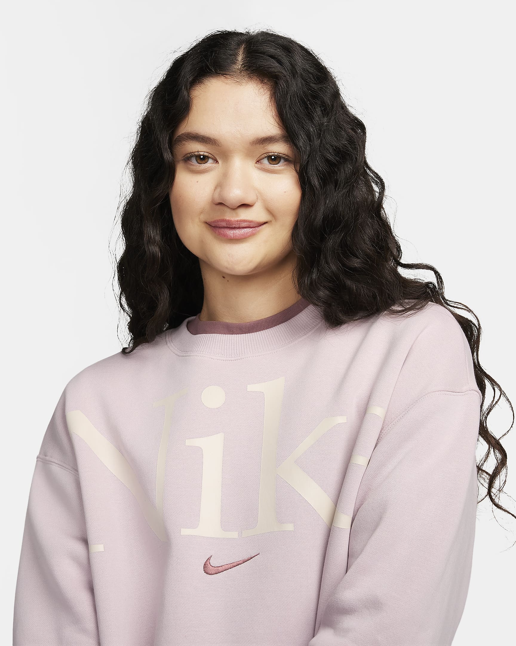 SWEATSHIRT WMNS NIKE PHNX FLC OS LOGO CREW (FN3654-019)