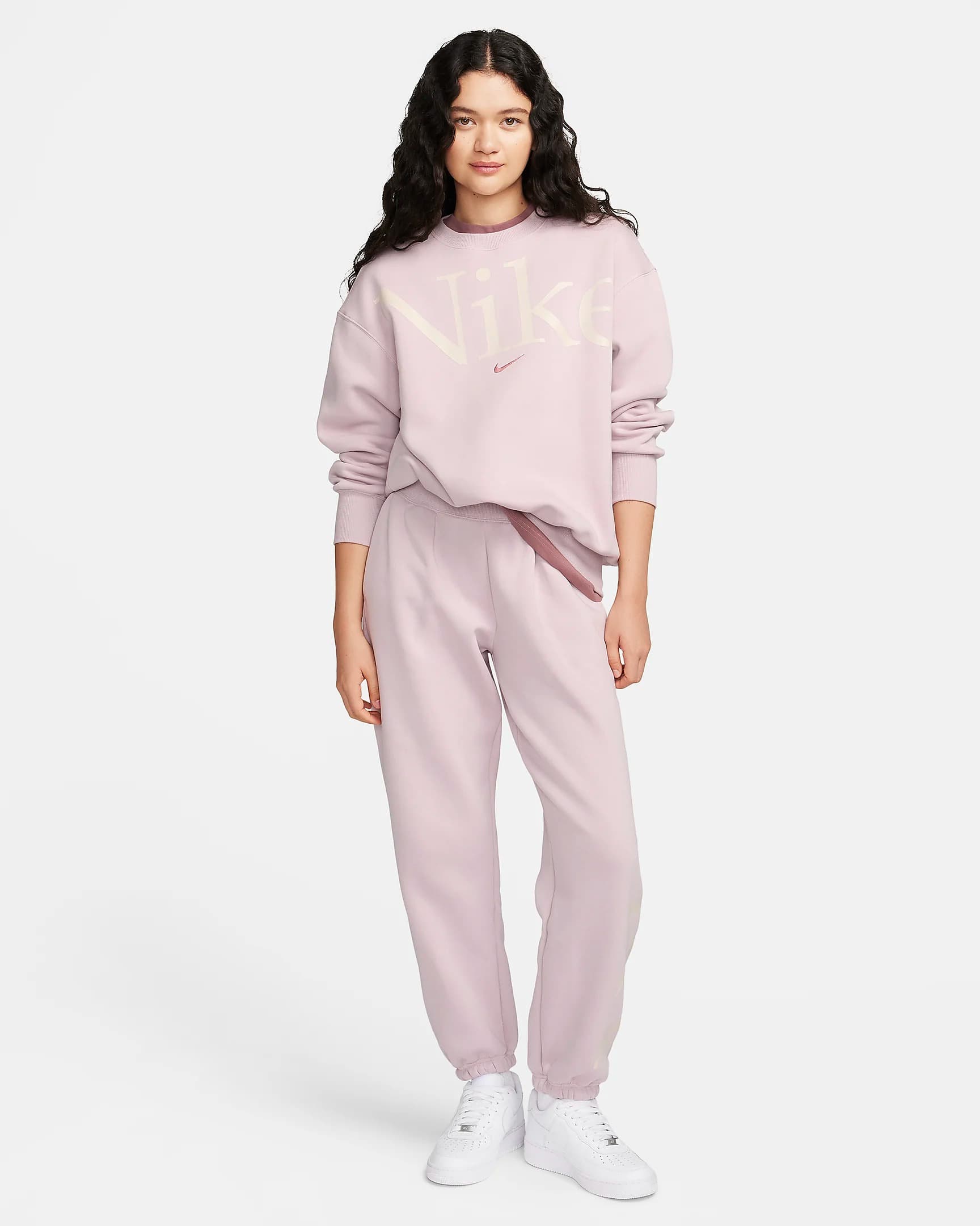 SWEATSHIRT WMNS NIKE PHNX FLC OS LOGO CREW (FN3654-019)