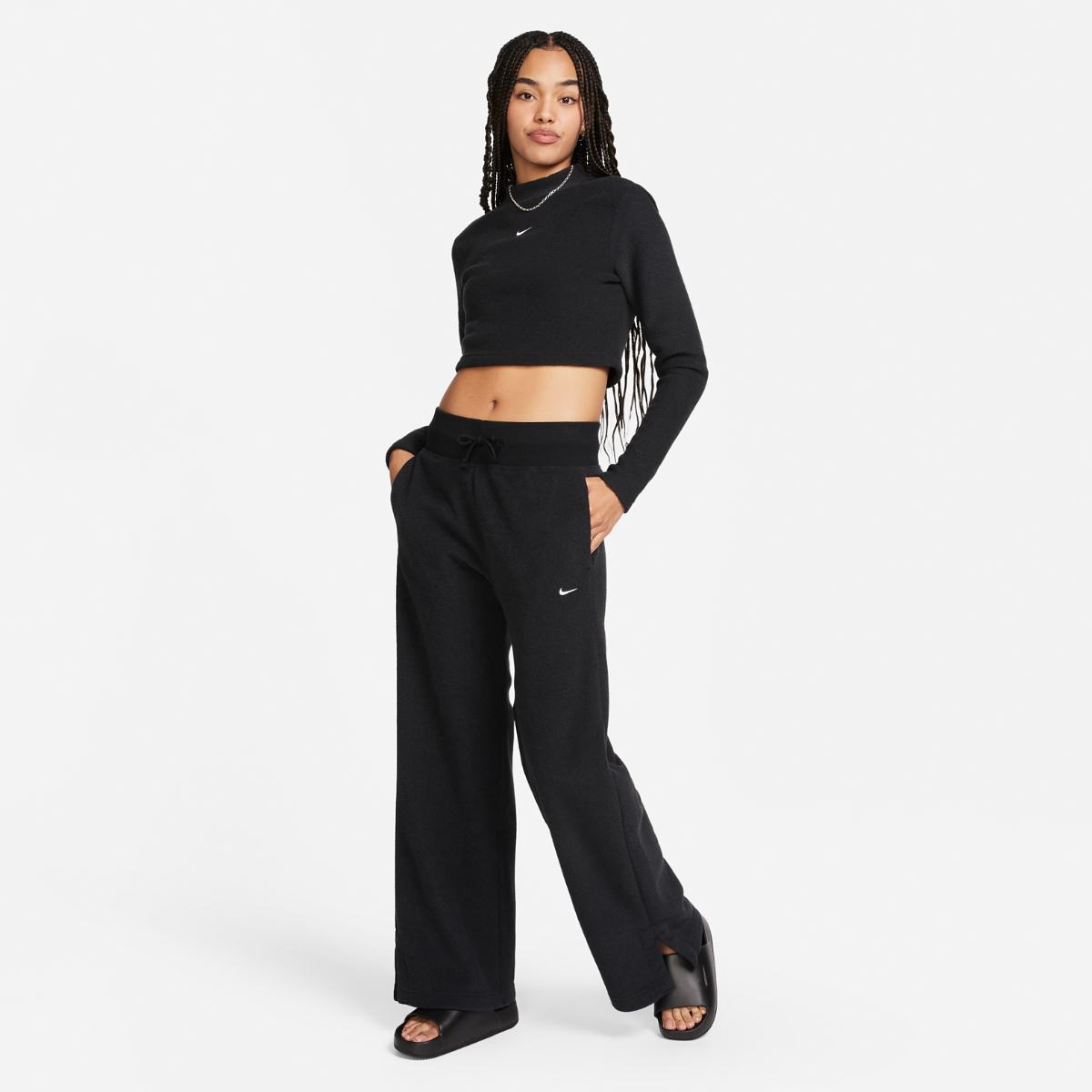CROP TOP WMNS NIKE NSW PHNX PLSH LS CROP TOP (FN3619-010)