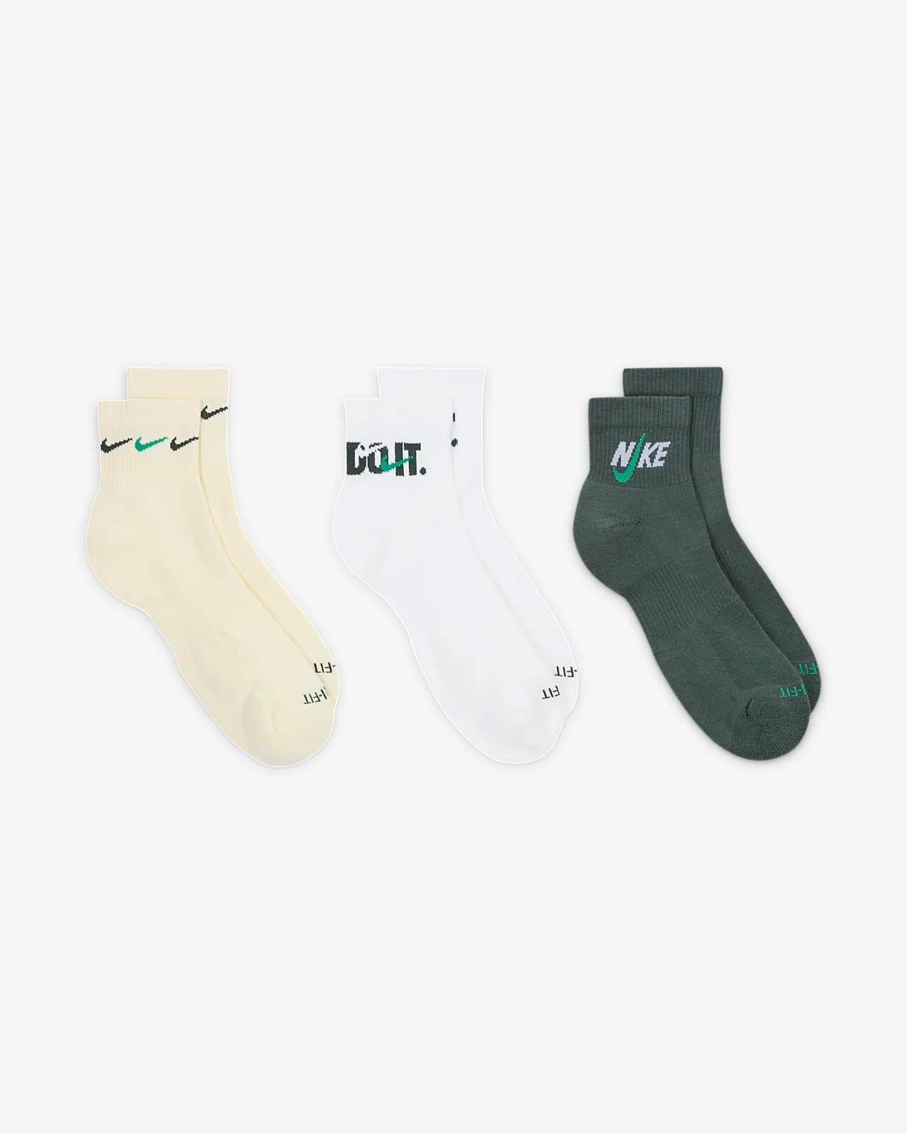 NIKE EVERYDAY PLUS CUSH ANKLE SOCKS (DH3827-901)