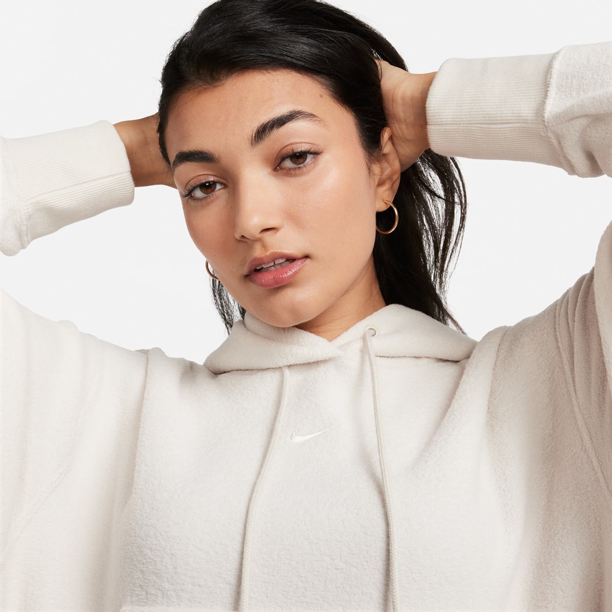 SWEATSHIRT WMNS NIKE NSW PHNX PLSH OS HDY (FN3625-104)