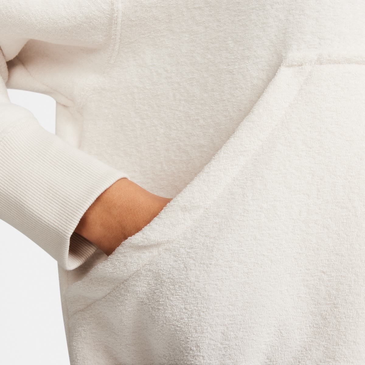 SWEATSHIRT WMNS NIKE NSW PHNX PLSH OS HDY (FN3625-104)