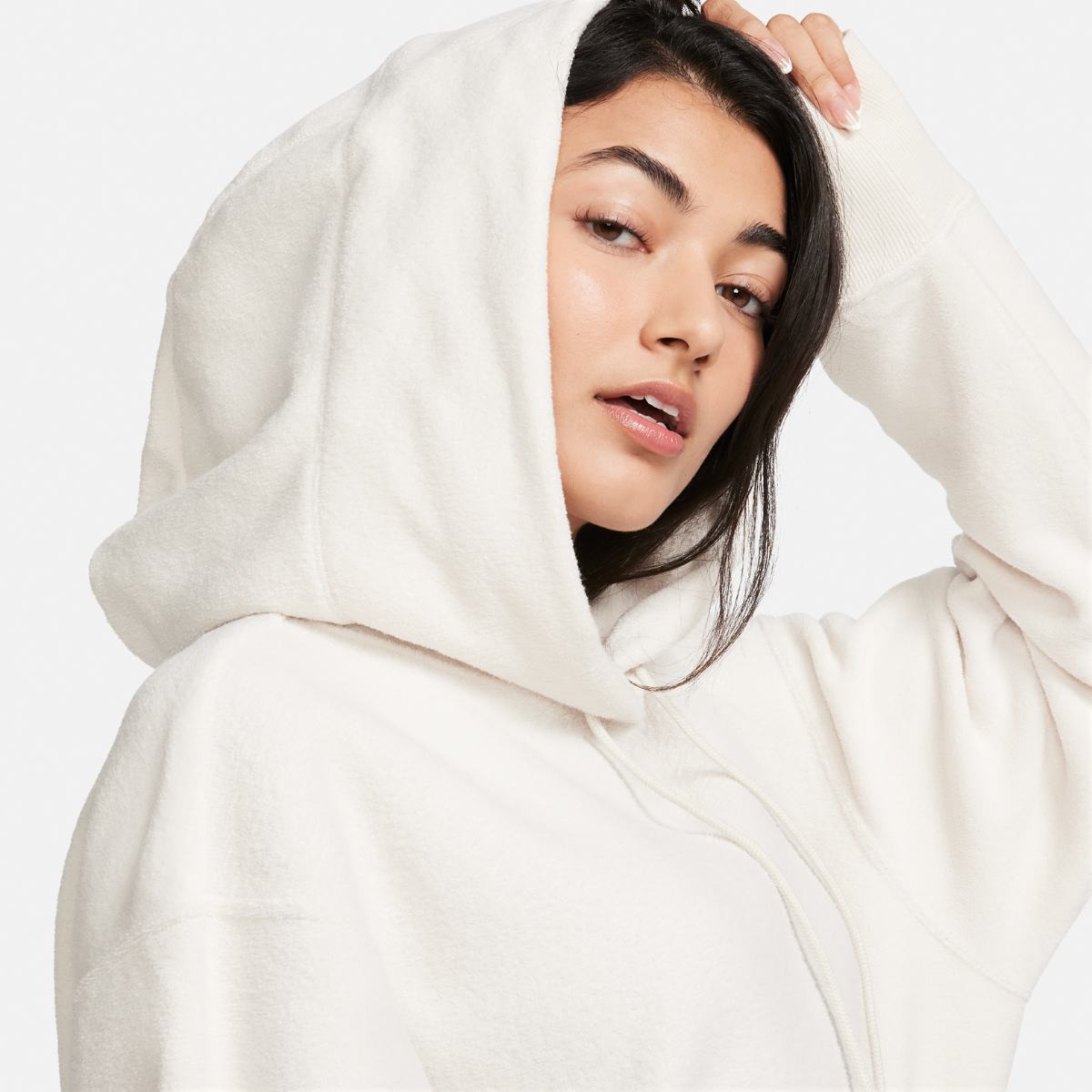 SWEATSHIRT WMNS NIKE NSW PHNX PLSH OS HDY (FN3625-104)