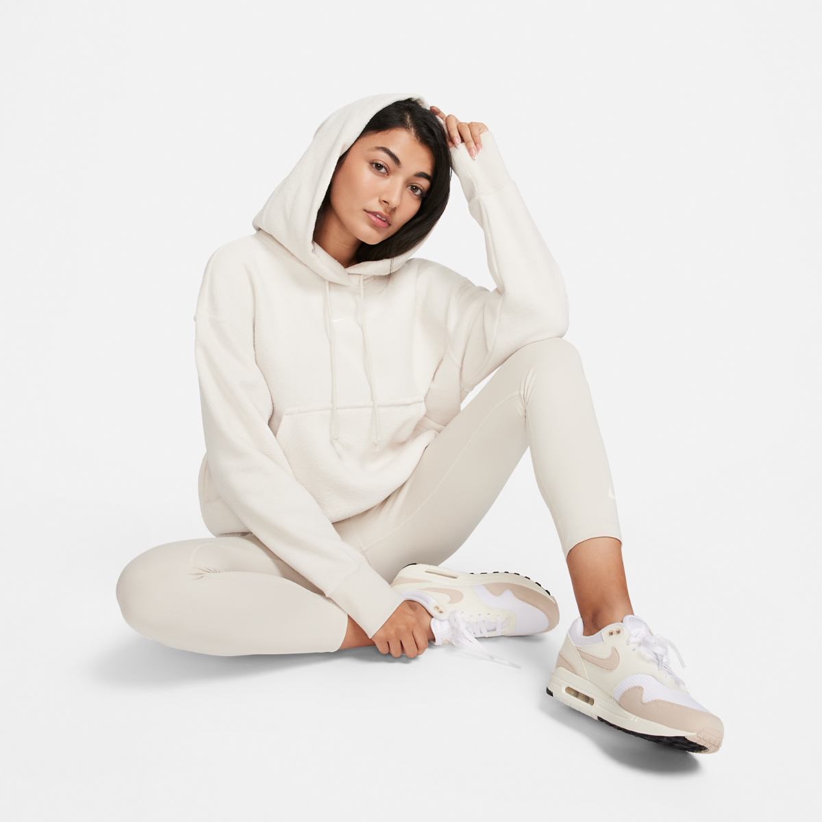 SWEATSHIRT WMNS NIKE NSW PHNX PLSH OS HDY (FN3625-104)