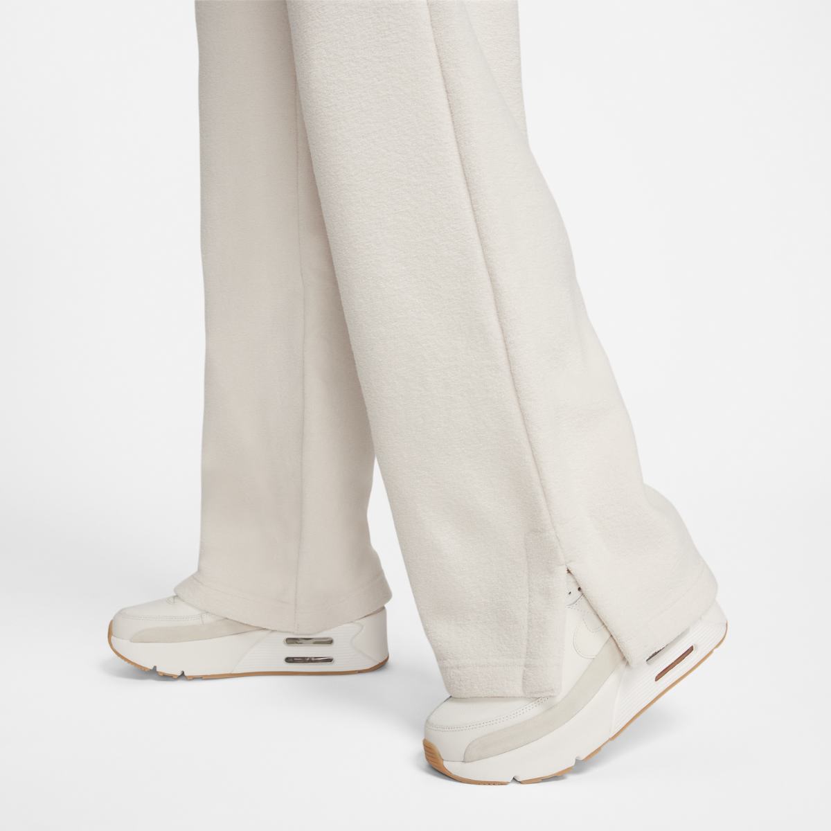 WOMEN'S NIKE NSW PHNX PLSH HR PZNT WIDE PANTS (FN3622-104)