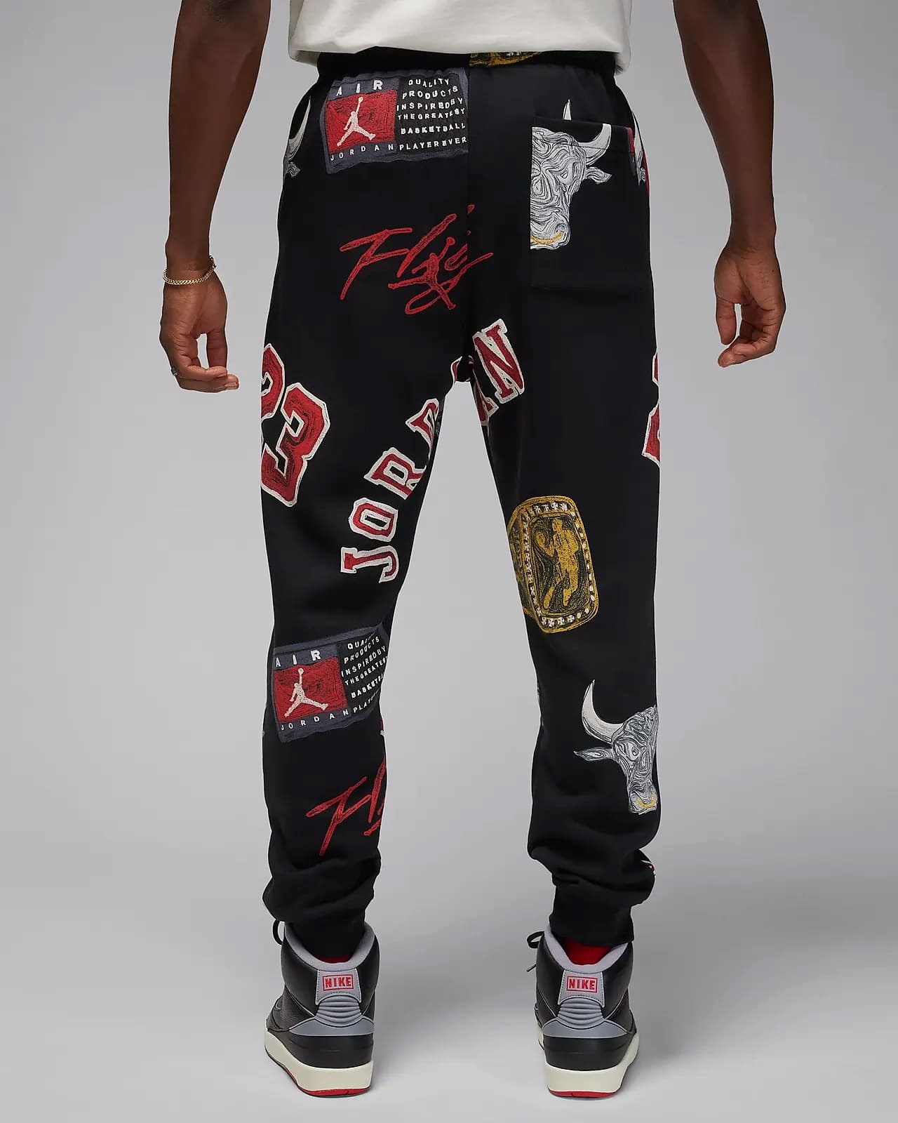 МУЖСКИЕ ШТАНЫ JORDAN FLIGHT ESS AOP FLC PANT (FN4547-010)