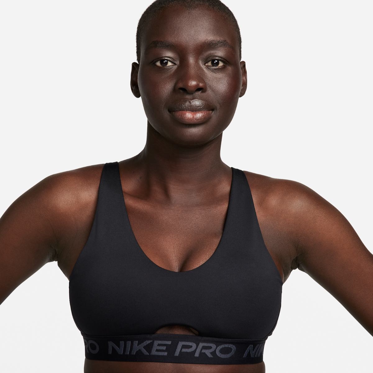 WOMEN'S NIKE PRO INDY PLUNGE BRA TOP (FQ2653-010)